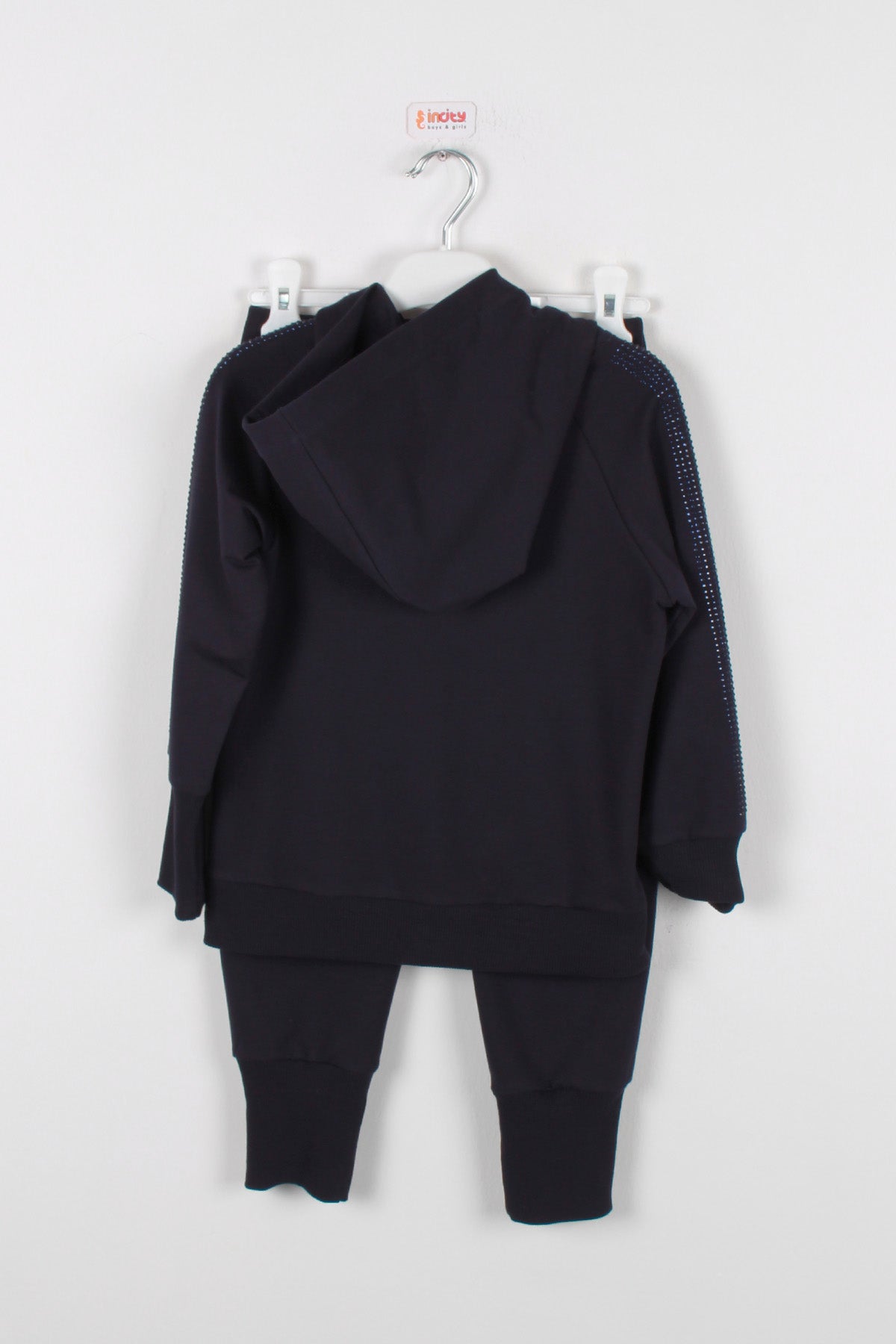 InCity Kids Kız Çocuk Kolları Taş Detaylı Eşofman Takımı (2 Parça)