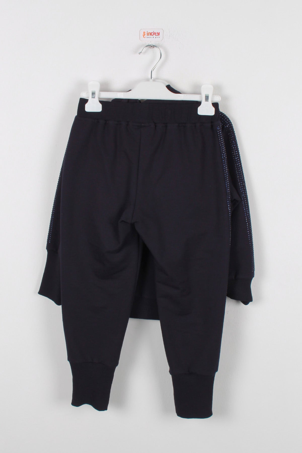 InCity Kids Kız Çocuk Kolları Taş Detaylı Eşofman Takımı (2 Parça)