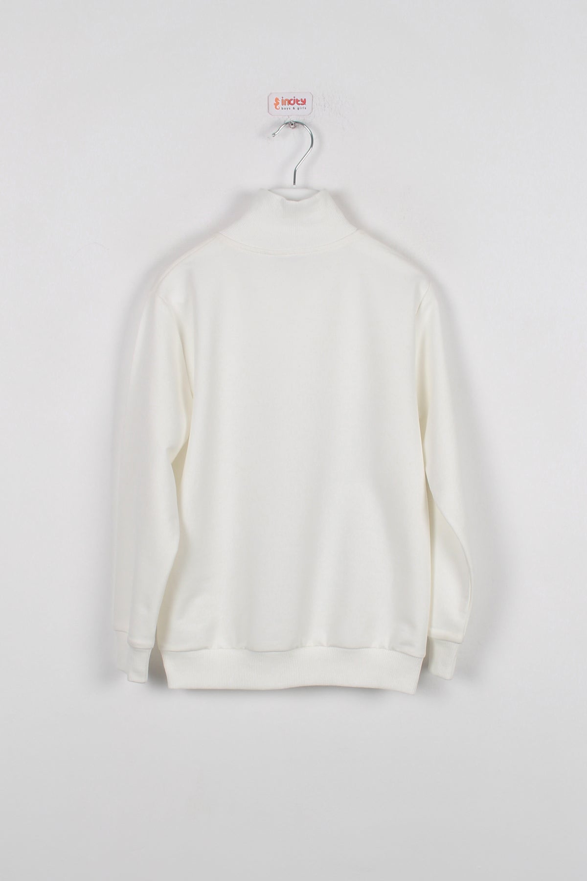 InCity Kids Erkek Çocuk Yarım Fermuarlı Boğazlı Geometrik Desen Baskılı Sweatshirt