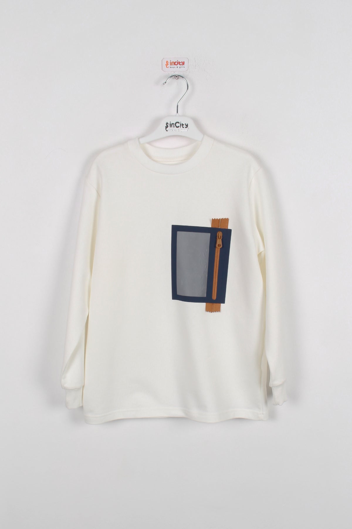 InCity Kids Erkek Çocuk Reflektör Geometri Detaylı Sweatshirt