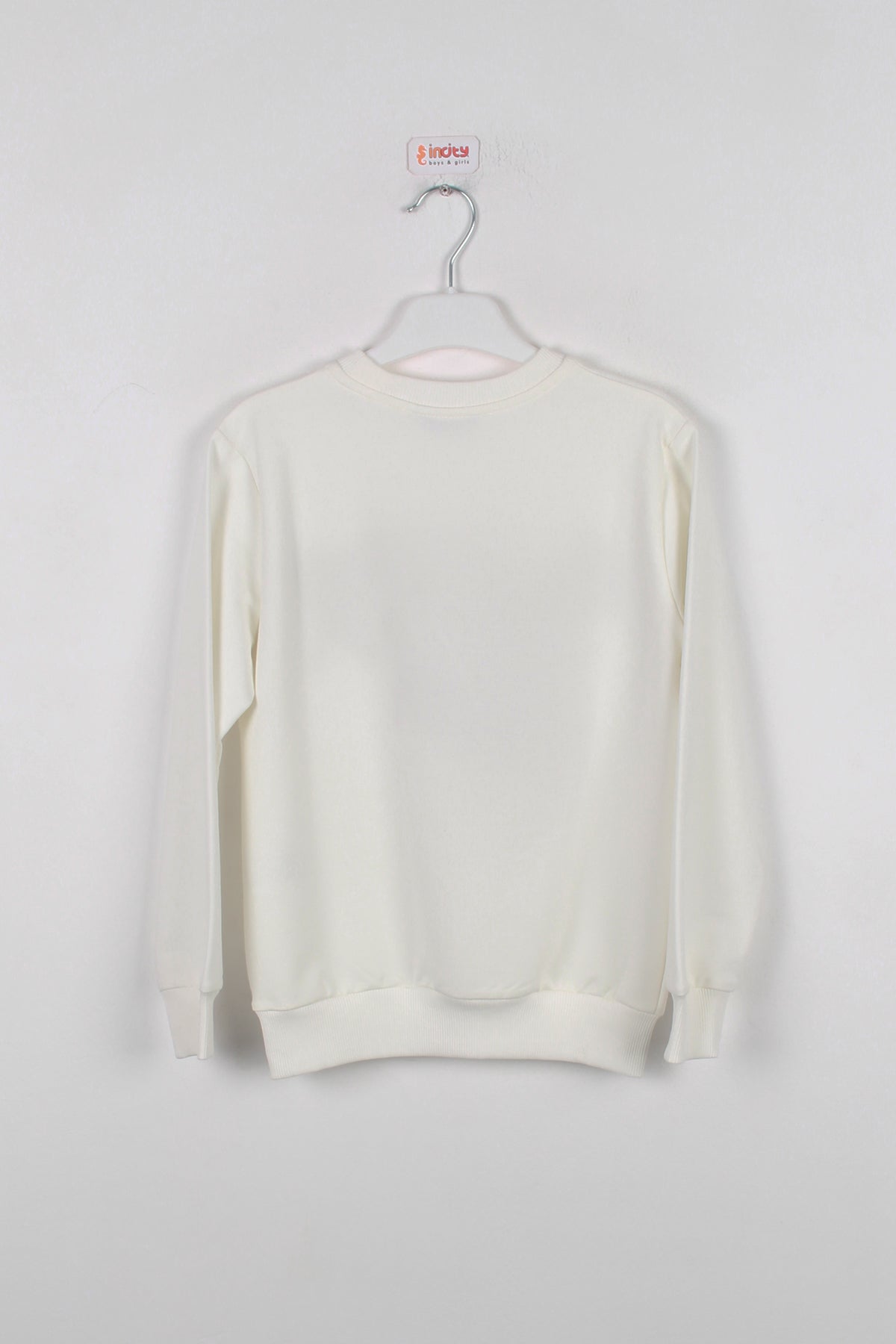 InCity Kids Erkek Çocuk Peluş Kuzey Amerika Haritası Detaylı Ekru Sweatshirt