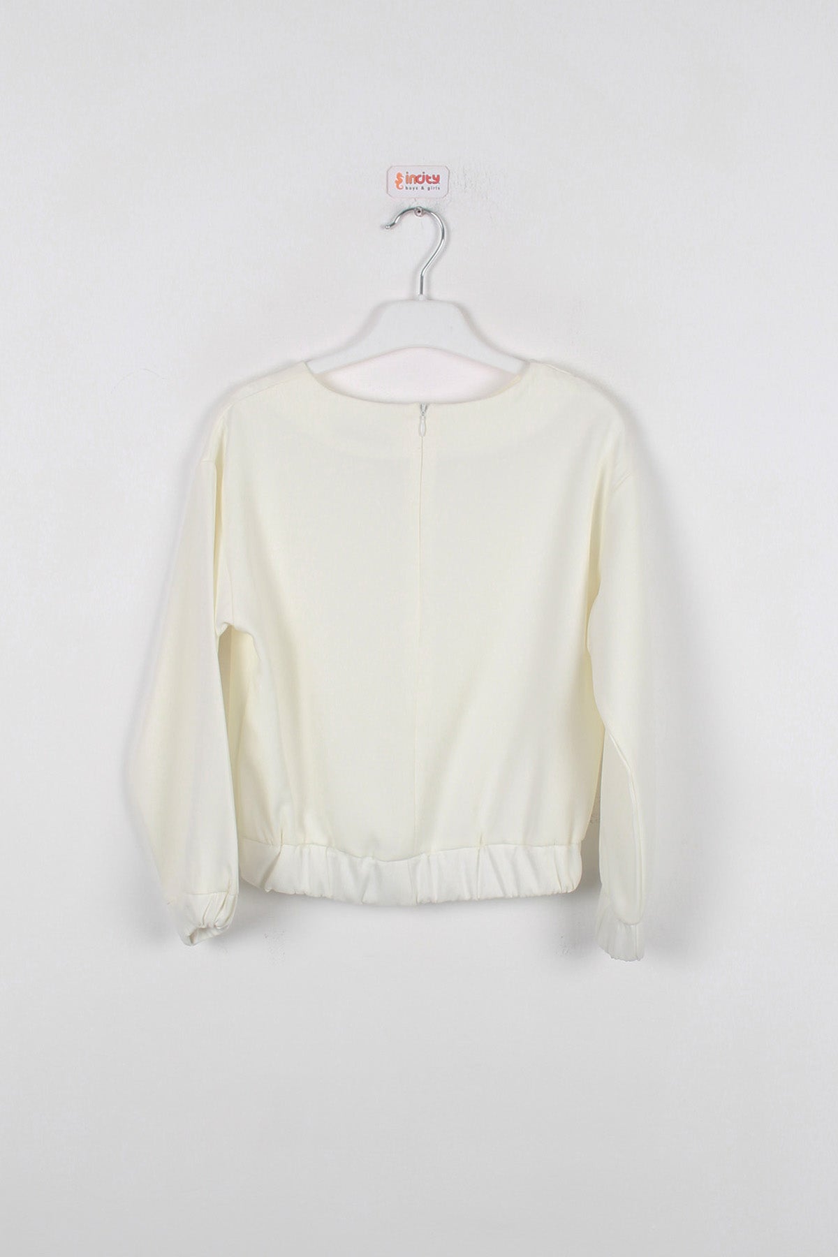 InCity Kids Kız Çocuk Uzun Kollu Amore Pul Detaylı Bluz