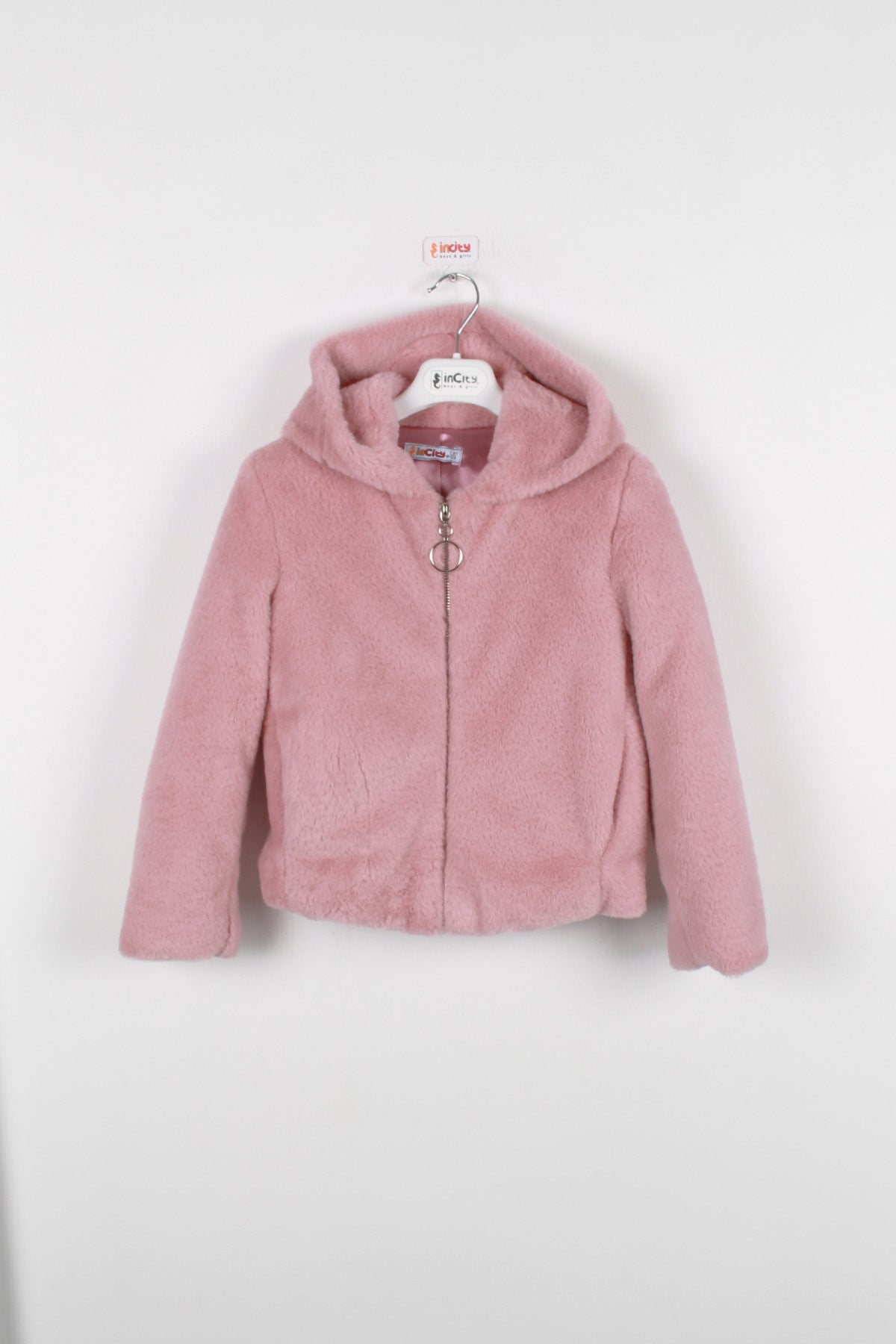 InCity Kids Kız Çocuk Yumuşacık Dokulu Peluş Mont