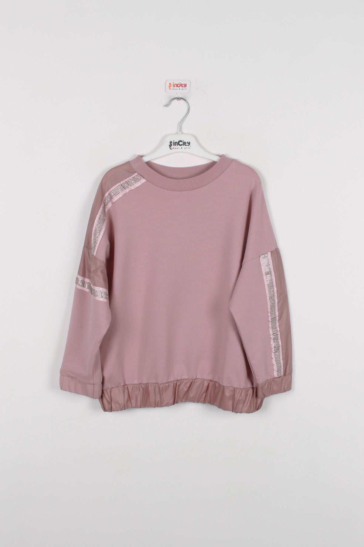 InCity Kids Kız Çocuk Taş Detaylı Sweatshirt