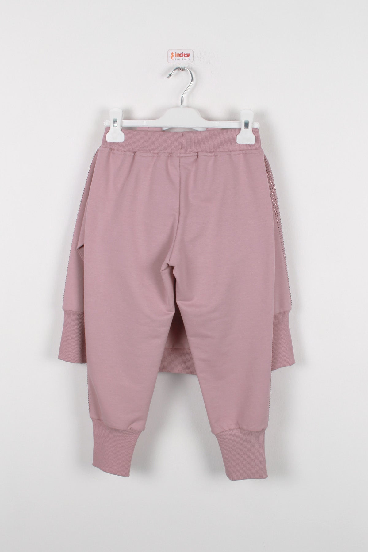 InCity Kids Kız Çocuk Kolları Taş Detaylı Eşofman Takımı (2 Parça)