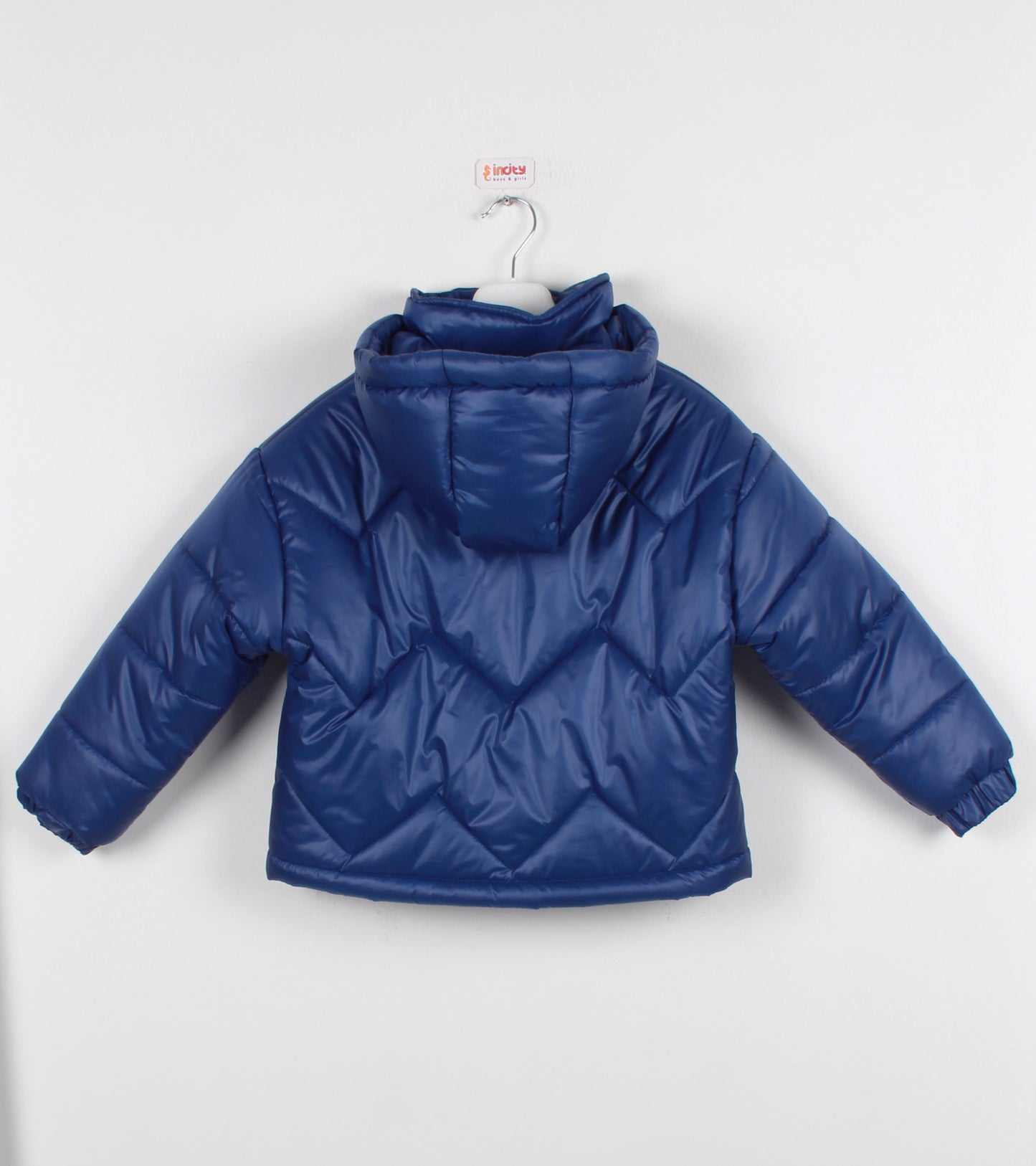 InCity Kids Kız Çocuk Kapüşonlu Kapitone Desenli Şişme Mont