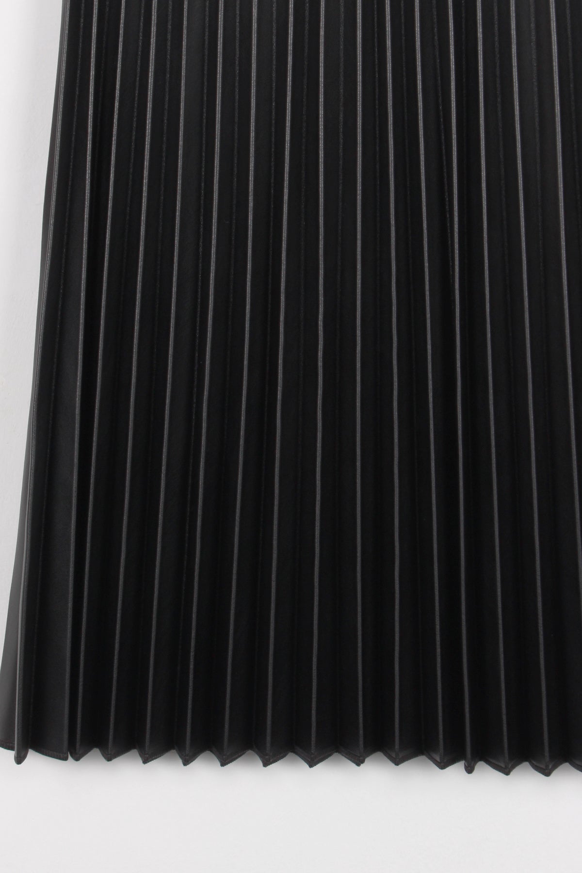 InCity Kids Kız Çocuk Pileli Diz Altı Suni Deri Etek