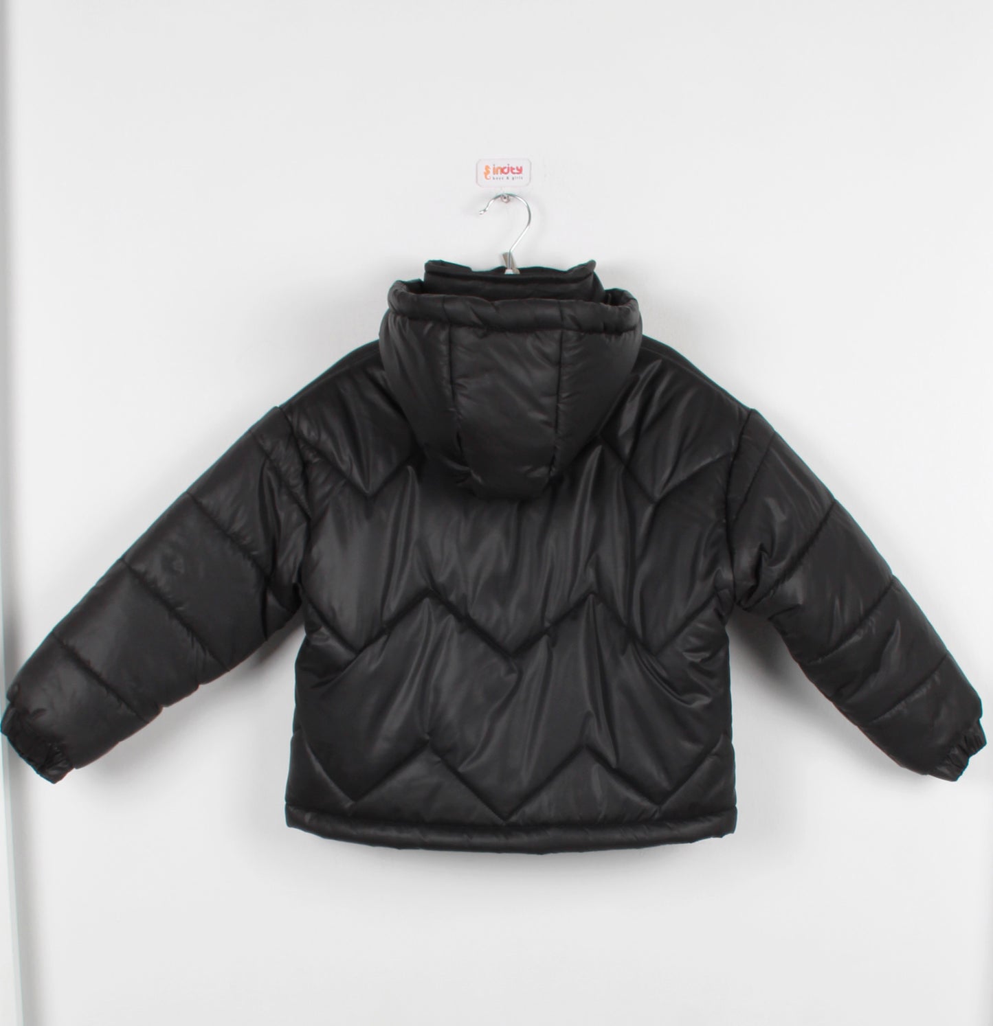 InCity Kids Kız Çocuk Kapüşonlu Kapitone Desenli Şişme Mont