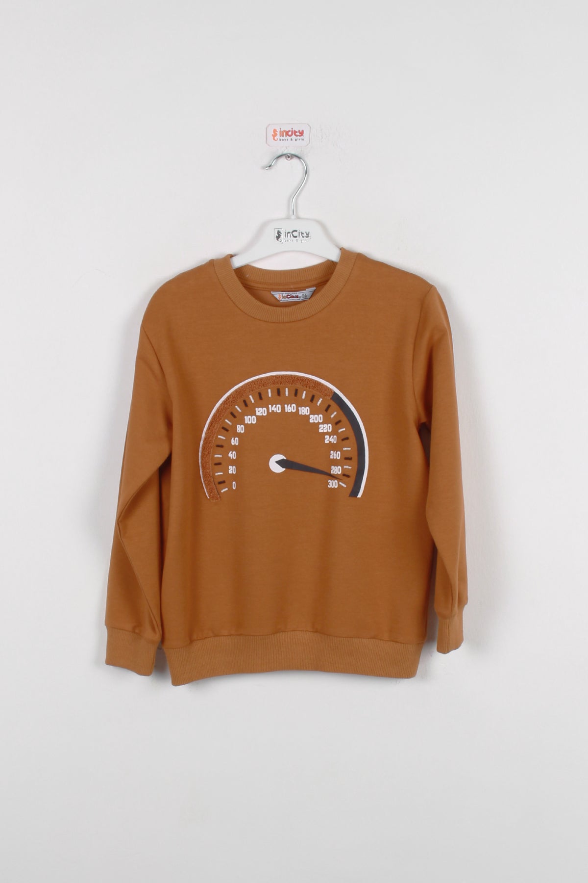 InCity Kids Erkek Çocuk Hız Göstergesi Baskılı Sweatshirt
