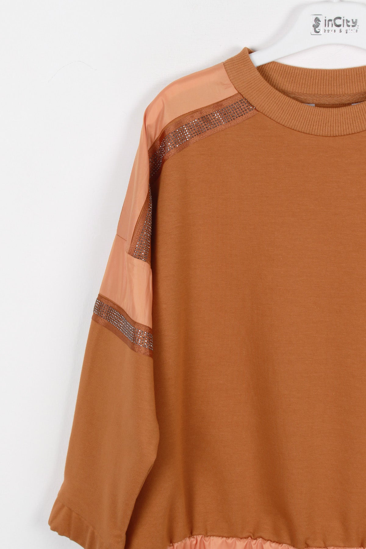 InCity Kids Kız Çocuk Taş Detaylı Sweatshirt