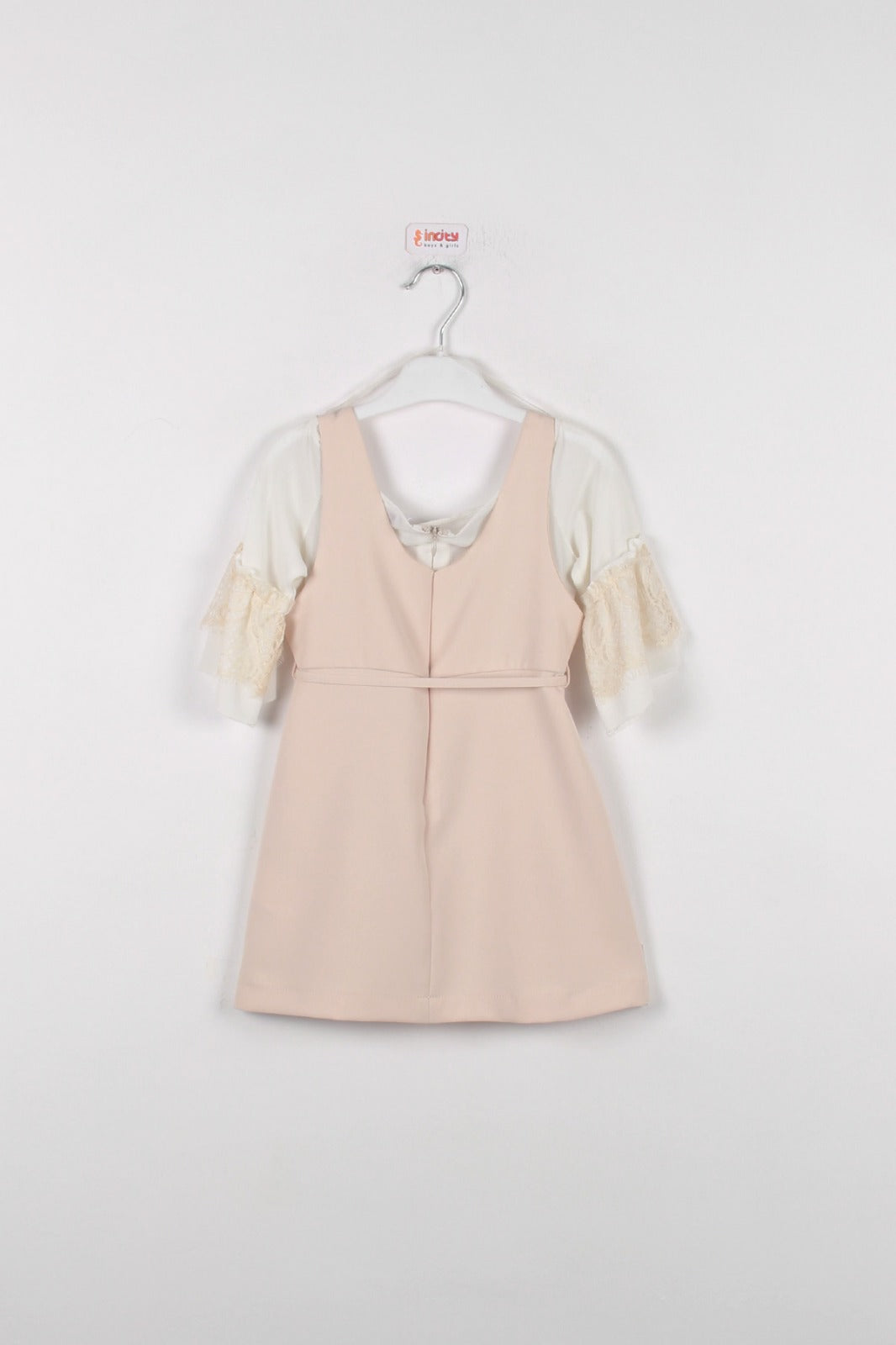 InCity Kids Girls İki Parça 3/4 Dantel Kol Elbise