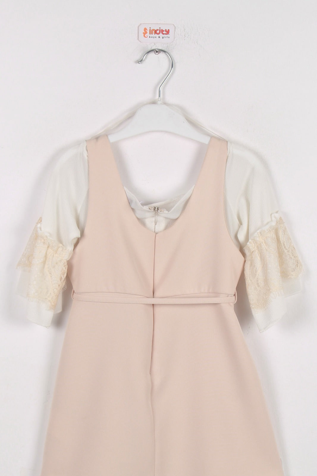 InCity Kids Girls İki Parça 3/4 Dantel Kol Elbise