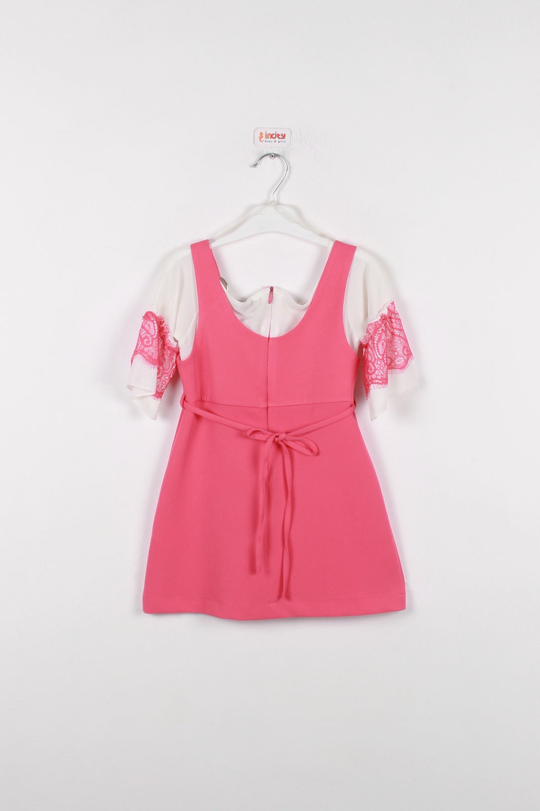 InCity Kids Girls İki Parça 3/4 Dantel Kol Elbise