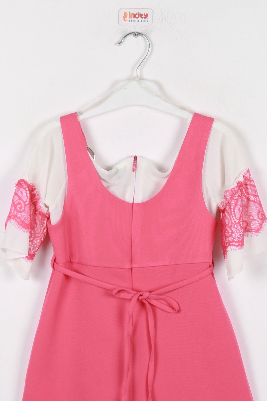 InCity Kids Girls İki Parça 3/4 Dantel Kol Elbise