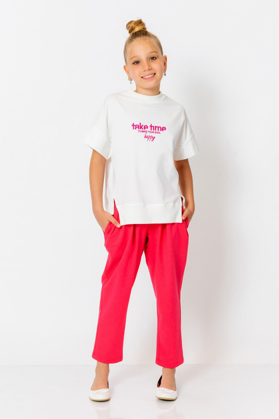 InCity Kids Girls Beli Lastikli Slouchy Pantolon