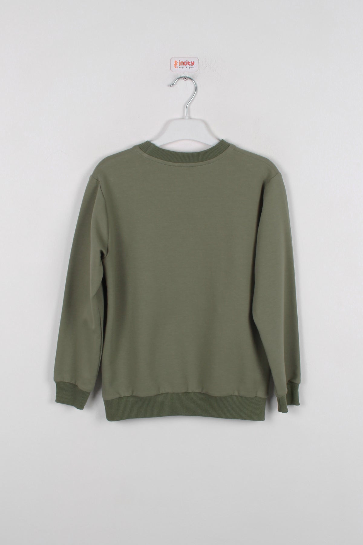 InCity Kids Erkek Çocuk Nakışlı ve Peluşlu Geometrik Desenli Sweatshirt