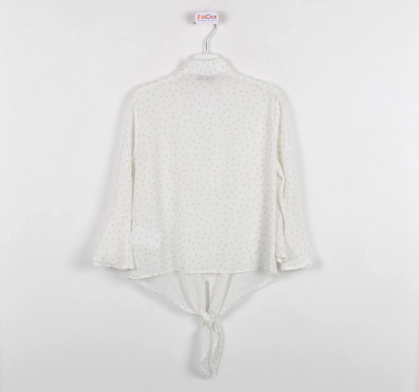 InCity Kids Girls Polka Dot Lantern Sleeve Blouse InCity Boys & Girls