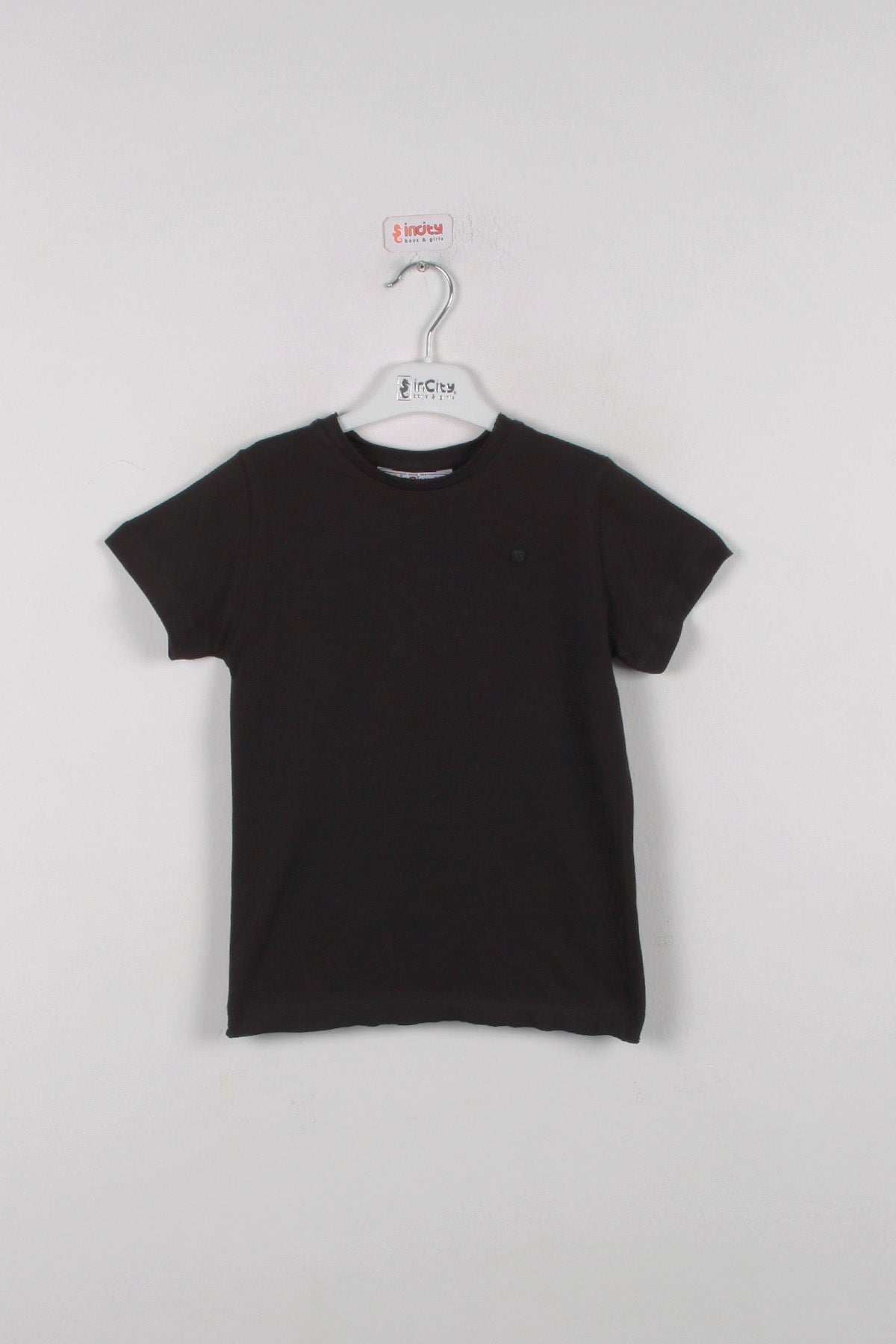 InCity Kids Boys Plain Solid Round Neck Short Sleeve Basic T-Shirt InCity Boys & Girls