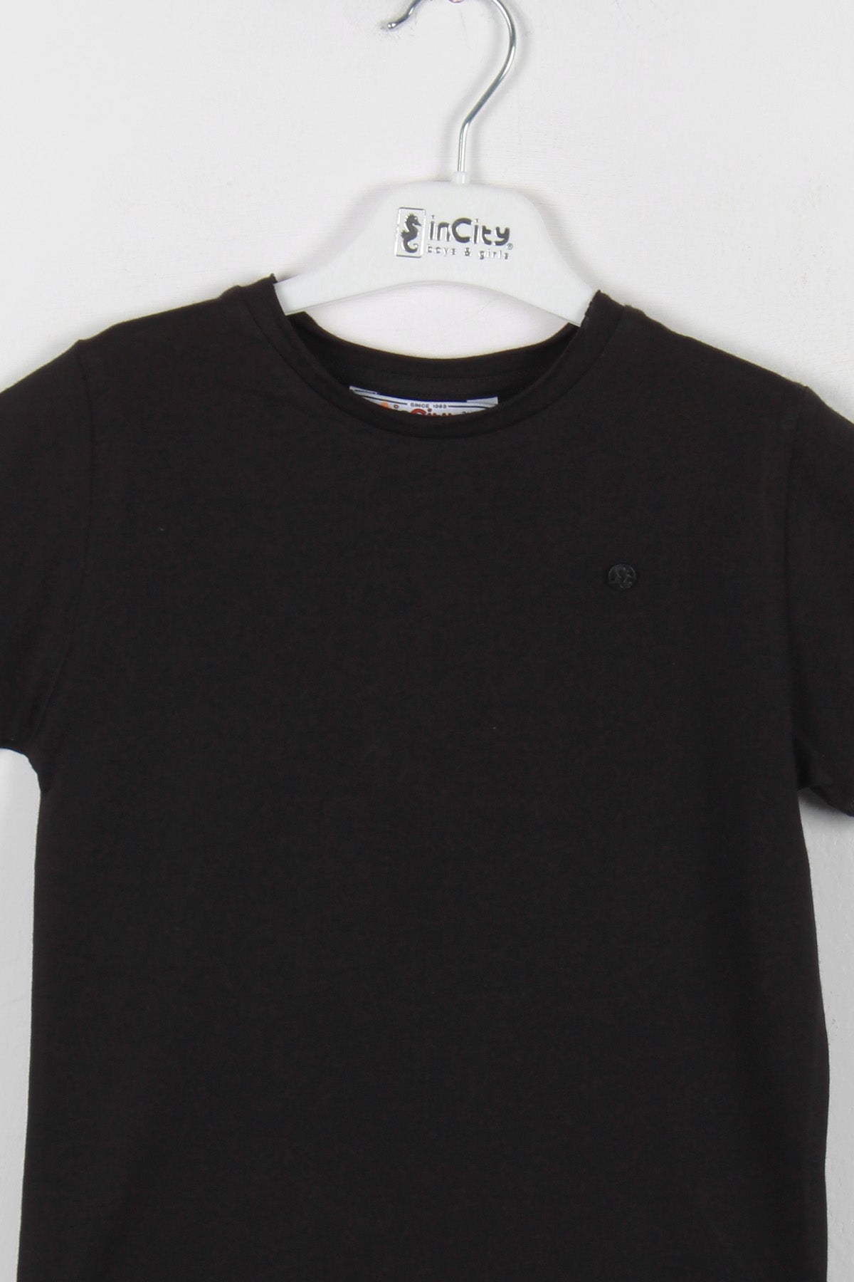 InCity Kids Boys Plain Solid Round Neck Short Sleeve Basic T-Shirt InCity Boys & Girls