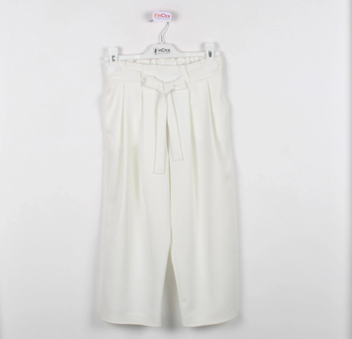 InCity Kids Girls Elastic Ribbon Belted Wide Leg Dress Pants InCity Boys & Girls