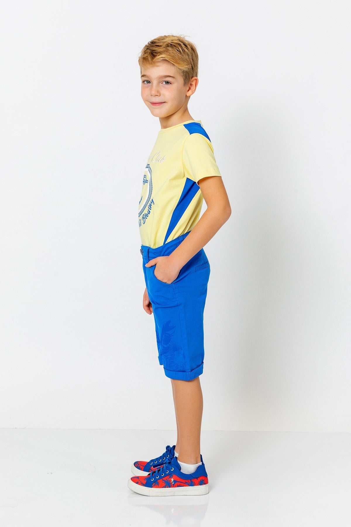 InCity Kids Boys Straight Leg Printed Dress Shorts InCity Boys & Girls