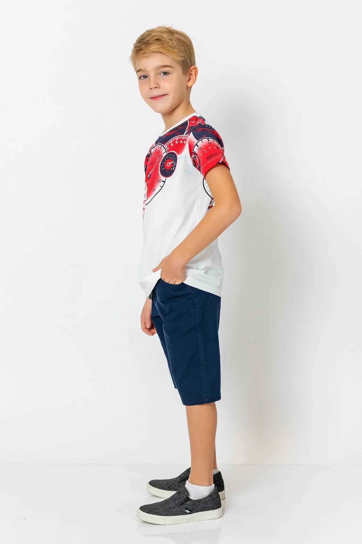 InCity Kids Boys Solid Straight Leg Fashion Shorts InCity Boys & Girls
