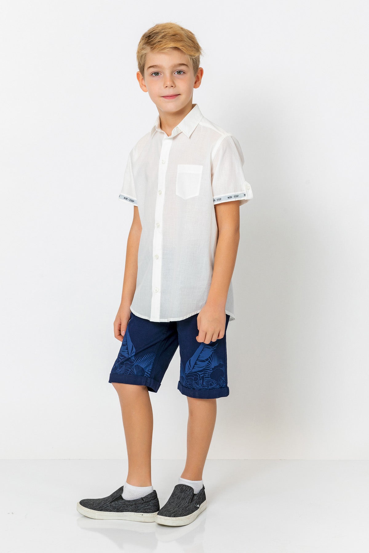 InCity Kids Boys Straight Leg Printed Dress Shorts InCity Boys & Girls