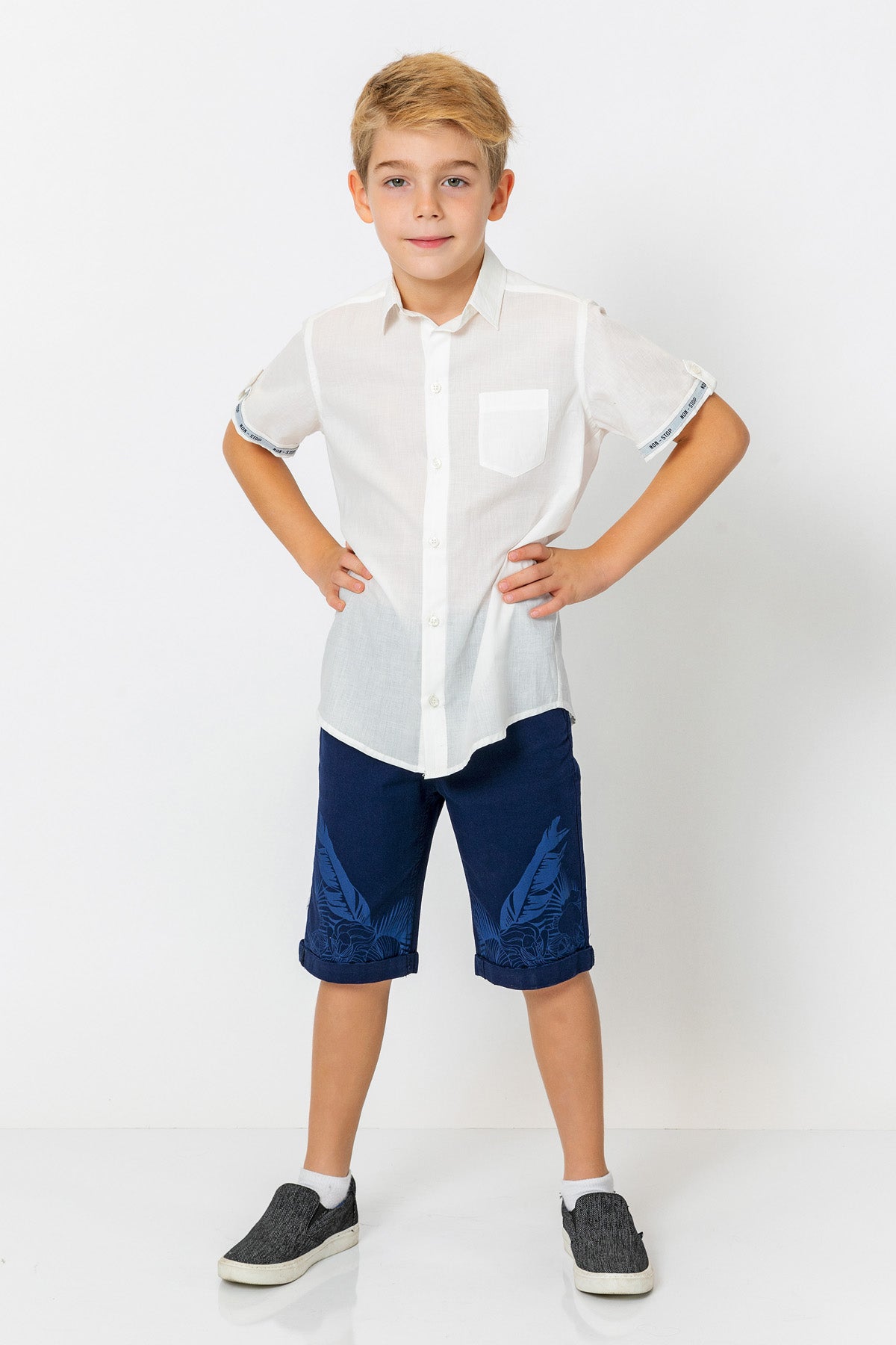 InCity Kids Boys Straight Leg Printed Dress Shorts InCity Boys & Girls