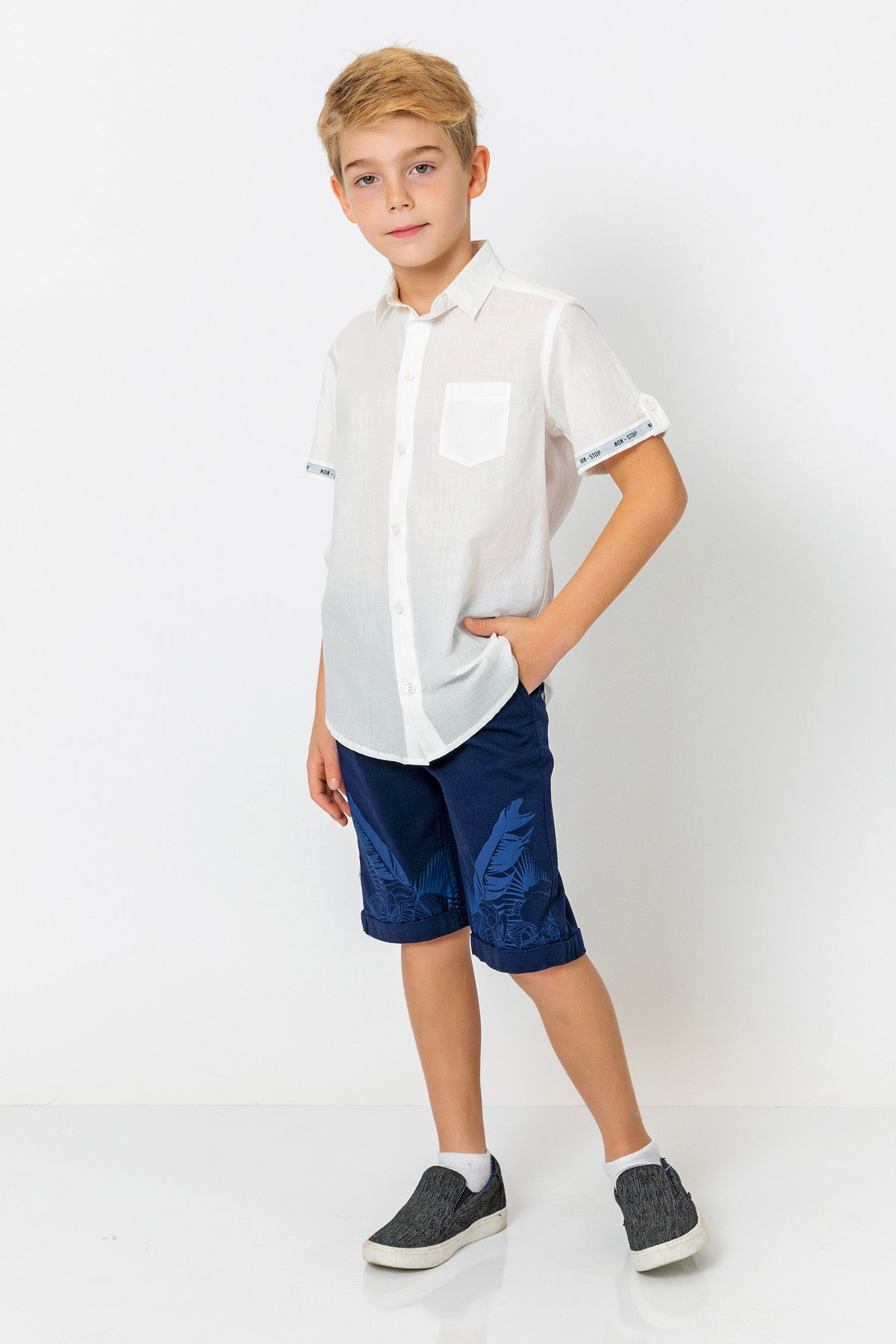 InCity Kids Boys Straight Leg Printed Dress Shorts InCity Boys & Girls