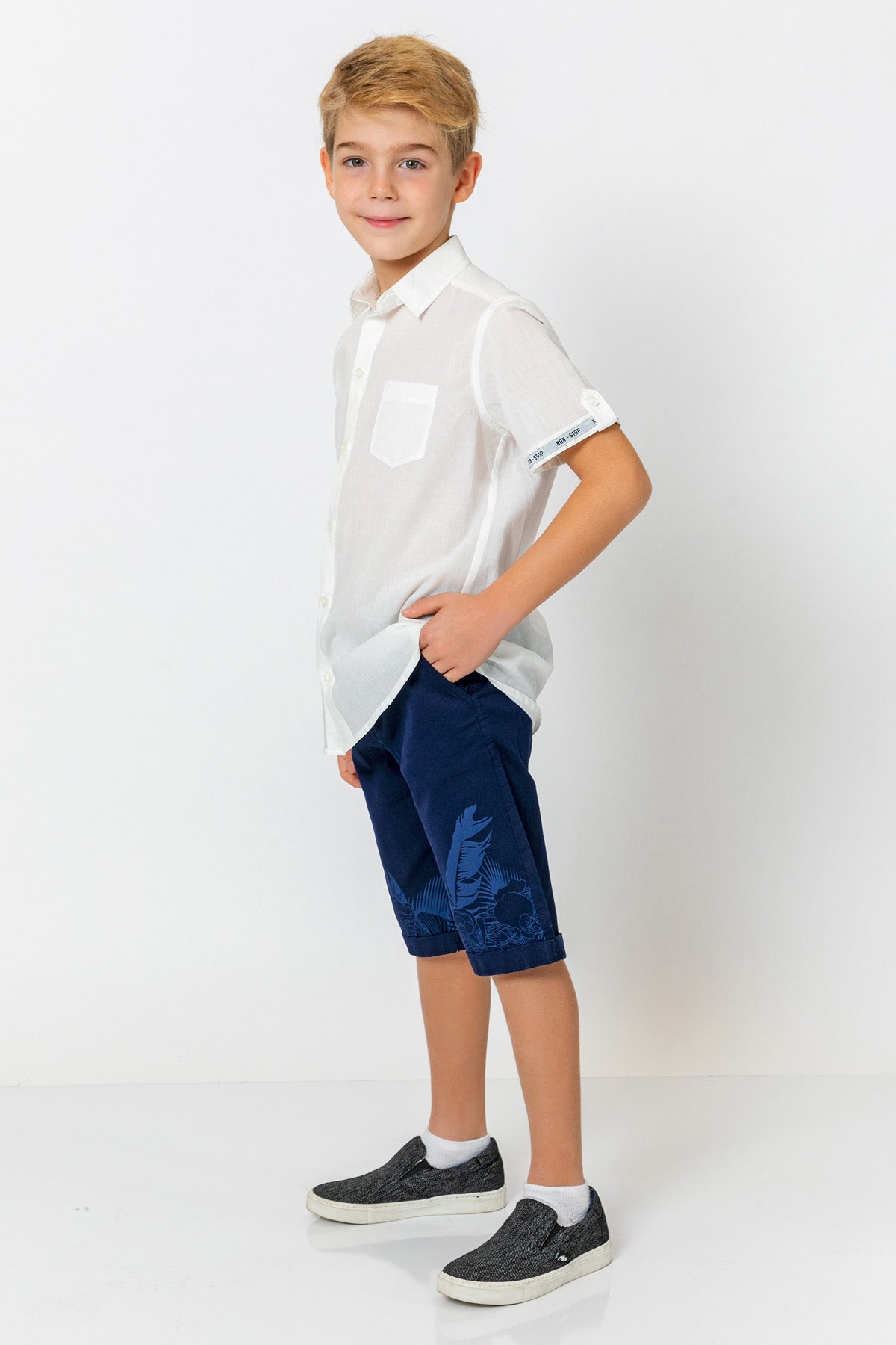 InCity Kids Boys Straight Leg Printed Dress Shorts InCity Boys & Girls