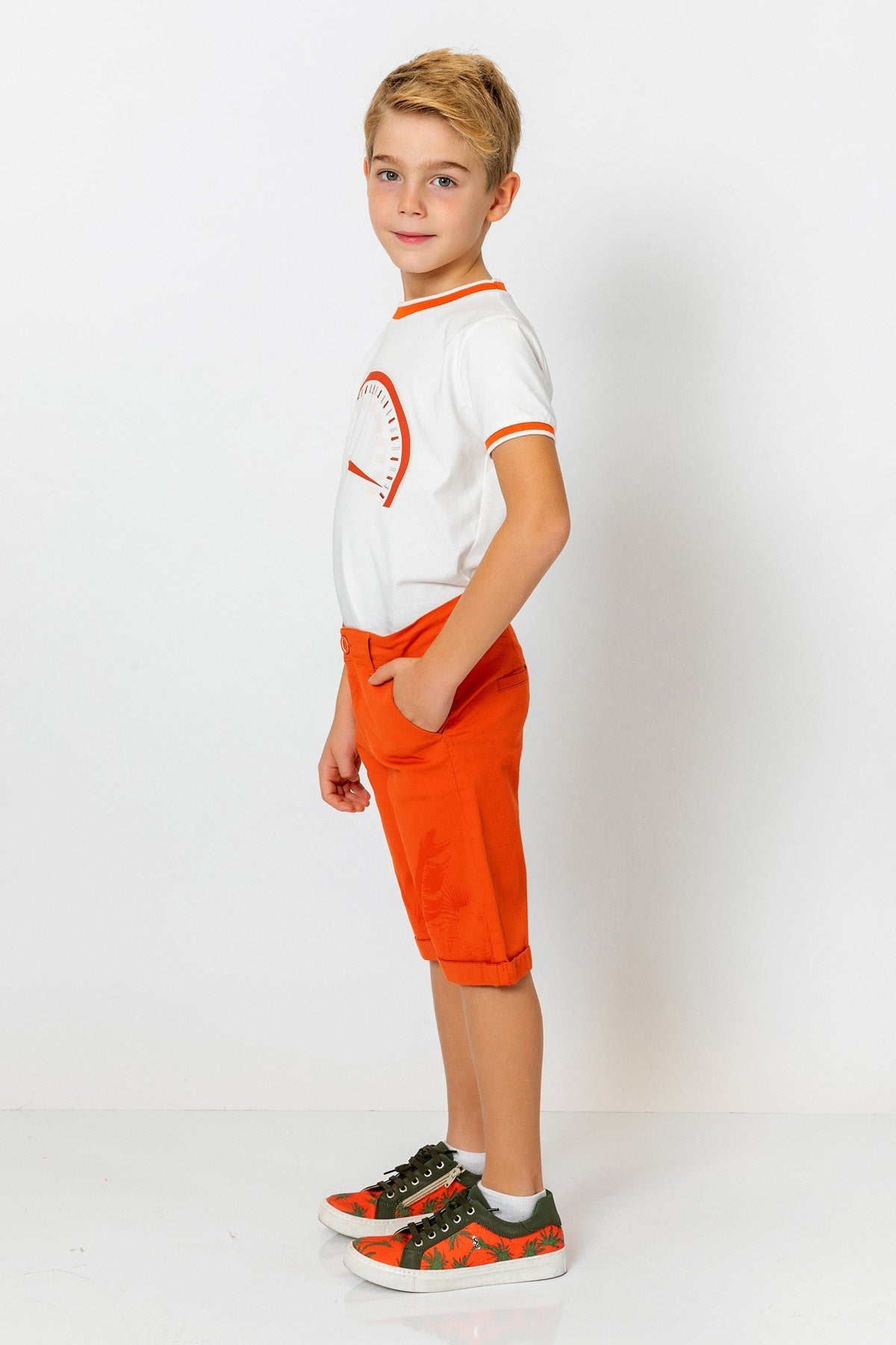 InCity Kids Boys Straight Leg Printed Dress Shorts InCity Boys & Girls