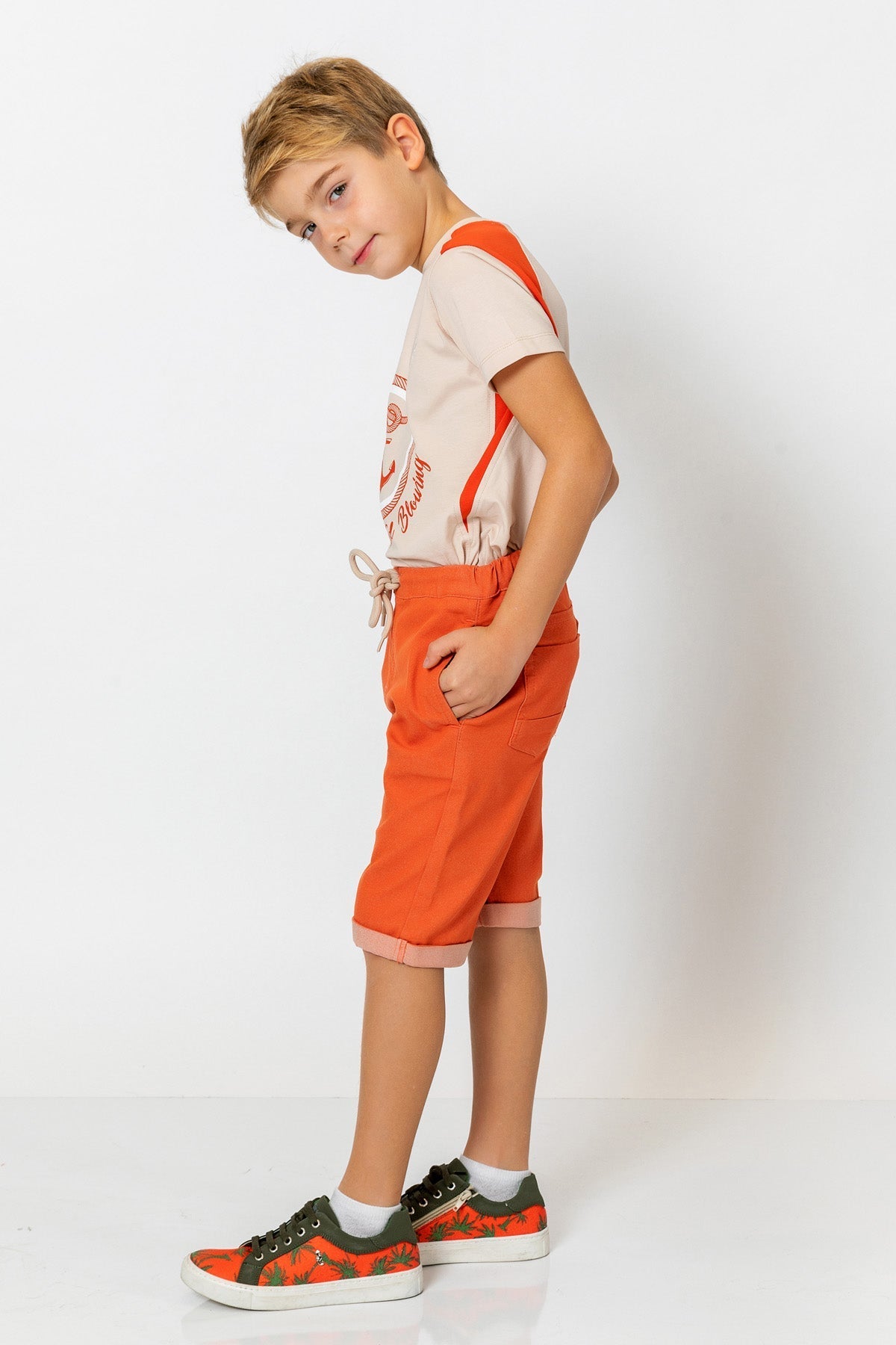 InCity Kids Boys Elastic Waist Straight Leg Shorts InCity Boys & Girls