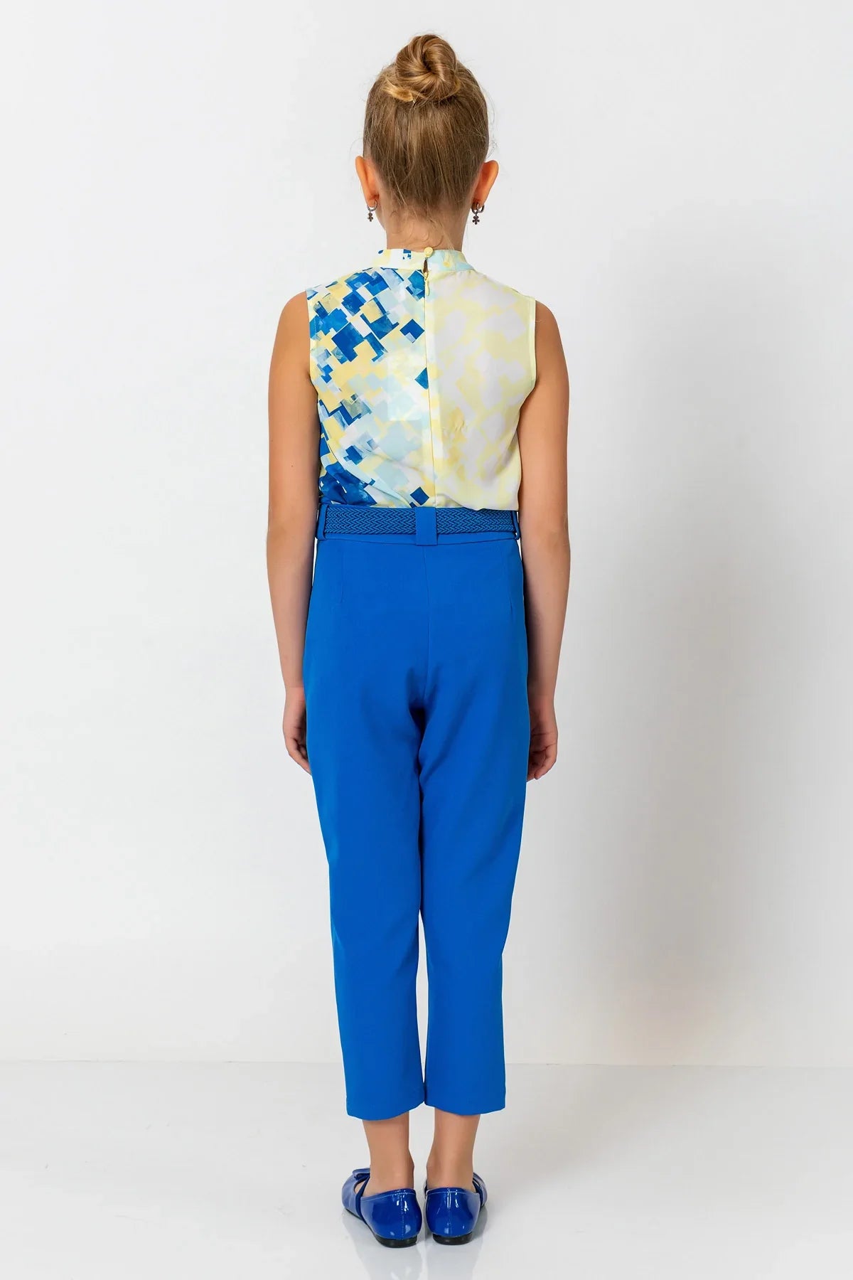 InCity Kids Girls Sleeveless Back Zipper Printed Dress Blouse InCity Boys & Girls