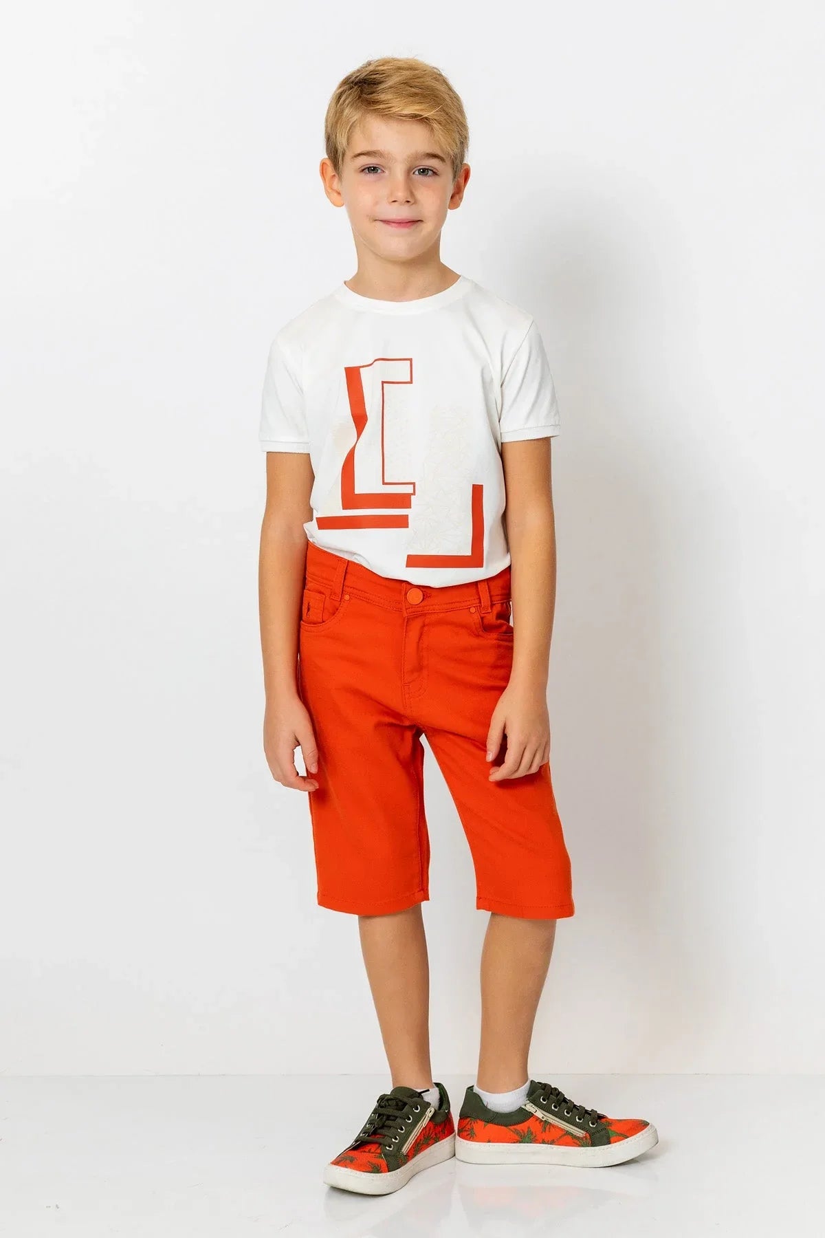 InCity Kids Boys Solid Straight Leg Fashion Shorts InCity Boys & Girls