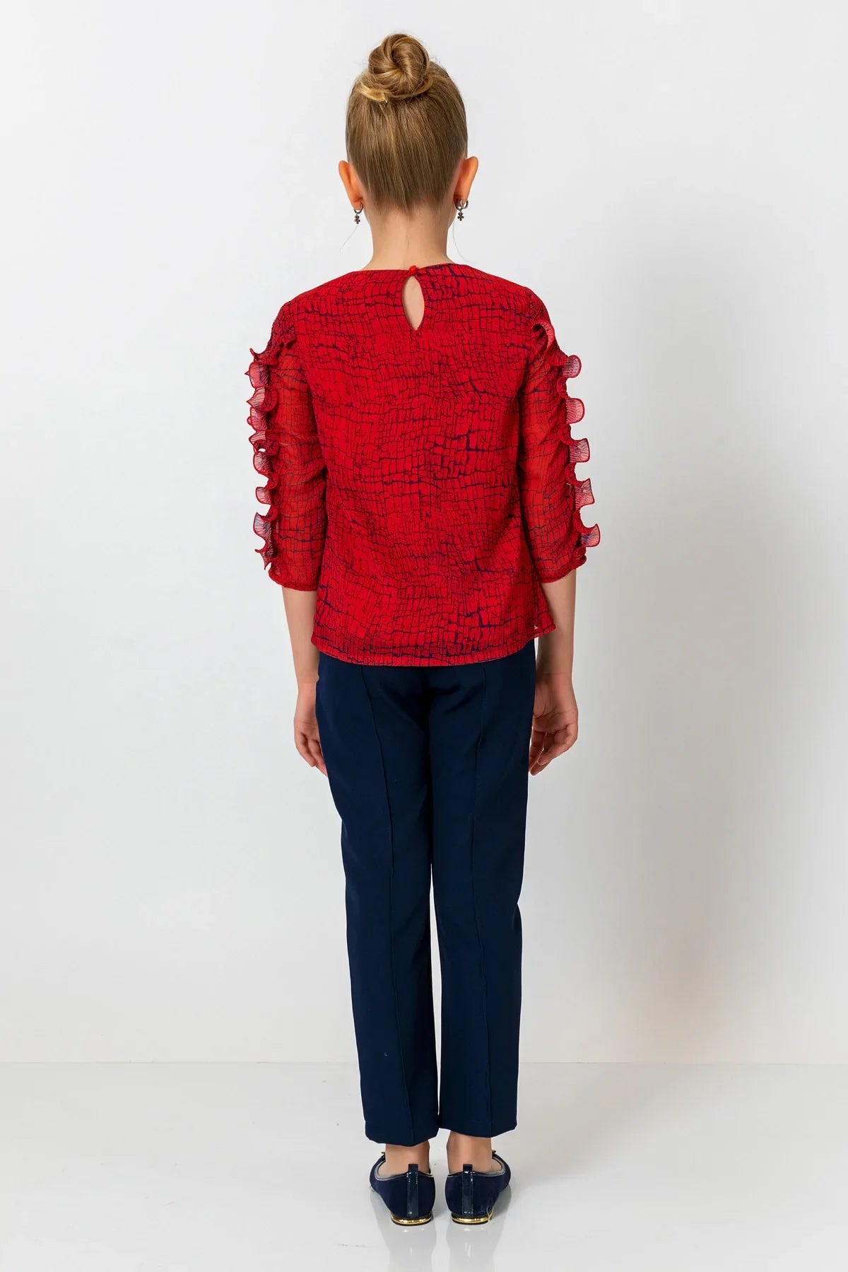 InCity Kids Girls Printed Ruffle Sleeve Fashion Blouse InCity Boys & Girls