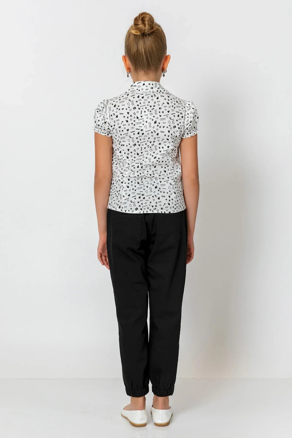 InCity Kids Girls Solid Cuffed Jogger Pants InCity Boys & Girls