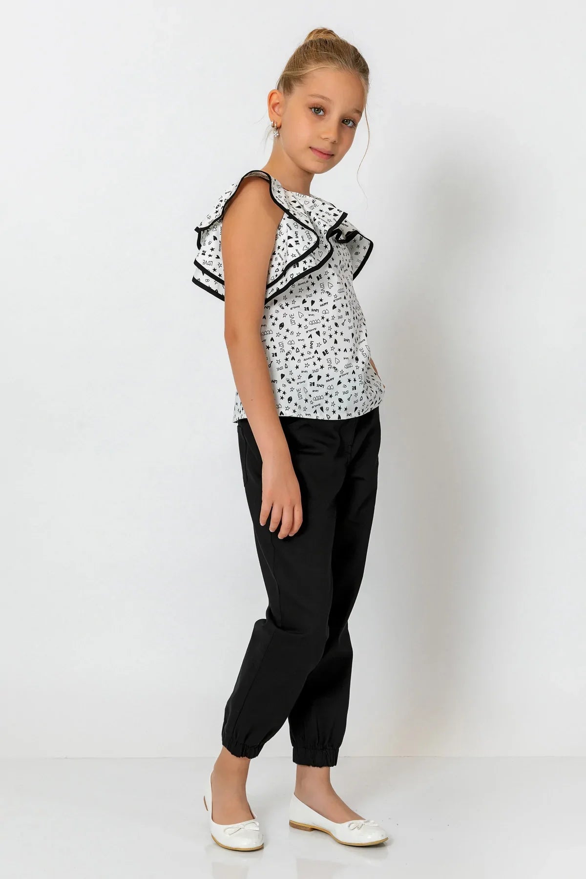 InCity Kids Girls Ruffle Neck Sleeveless Fashion Blouse InCity Boys & Girls