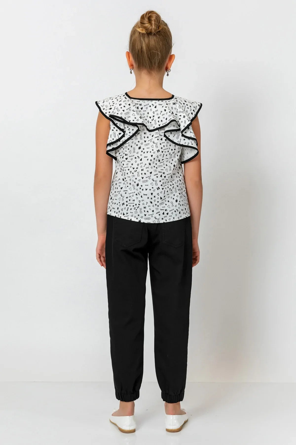 InCity Kids Girls Ruffle Neck Sleeveless Fashion Blouse InCity Boys & Girls