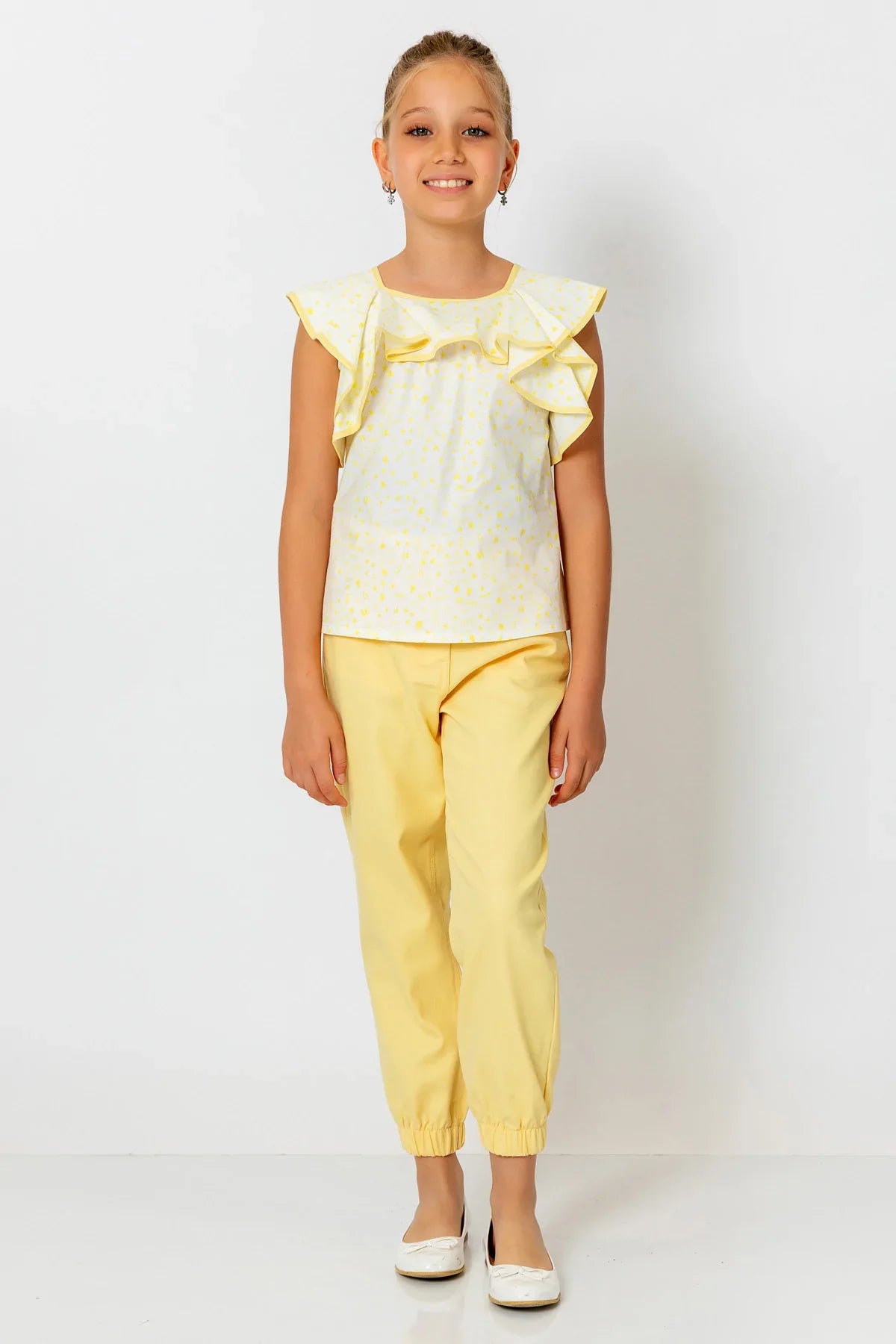 InCity Kids Girls Ruffle Neck Sleeveless Fashion Blouse InCity Boys & Girls