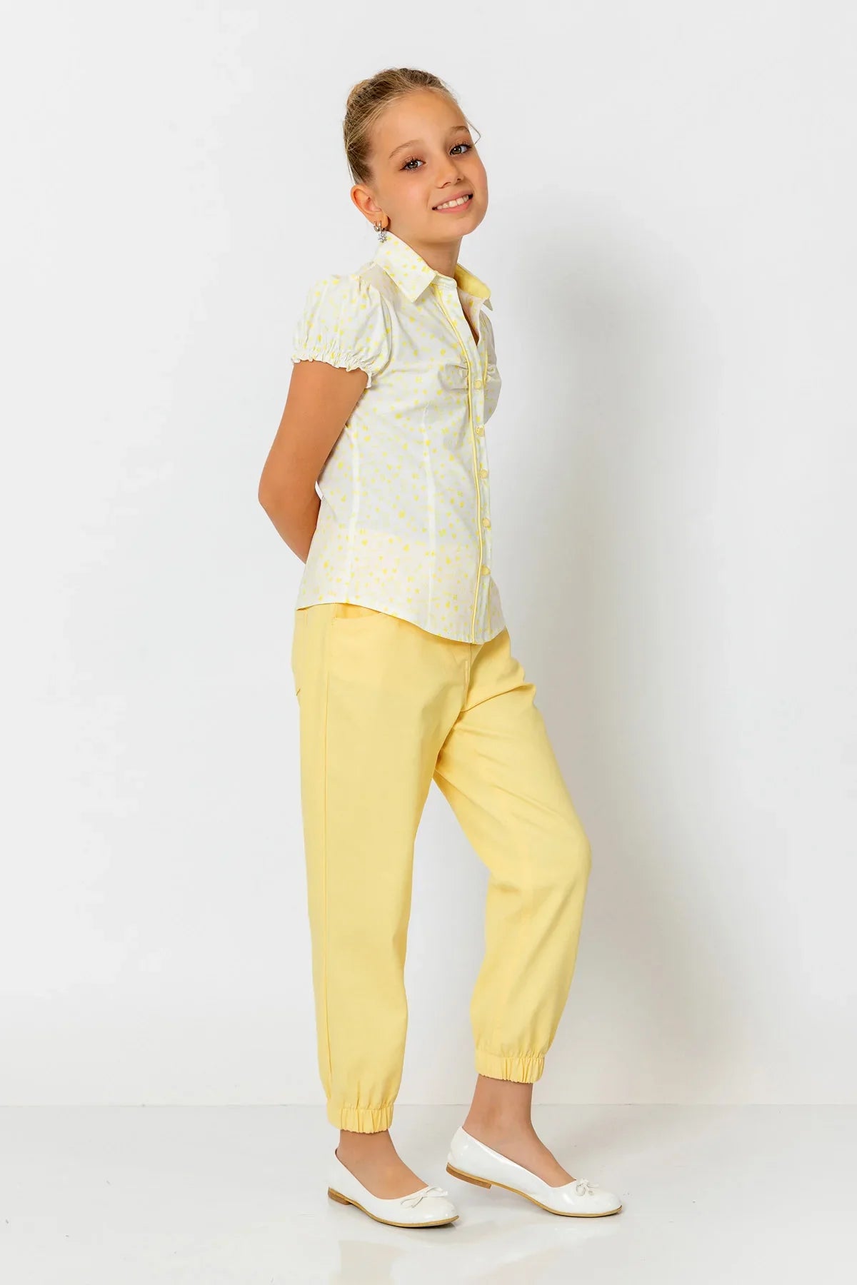 InCity Kids Girls Solid Cuffed Jogger Pants InCity Boys & Girls