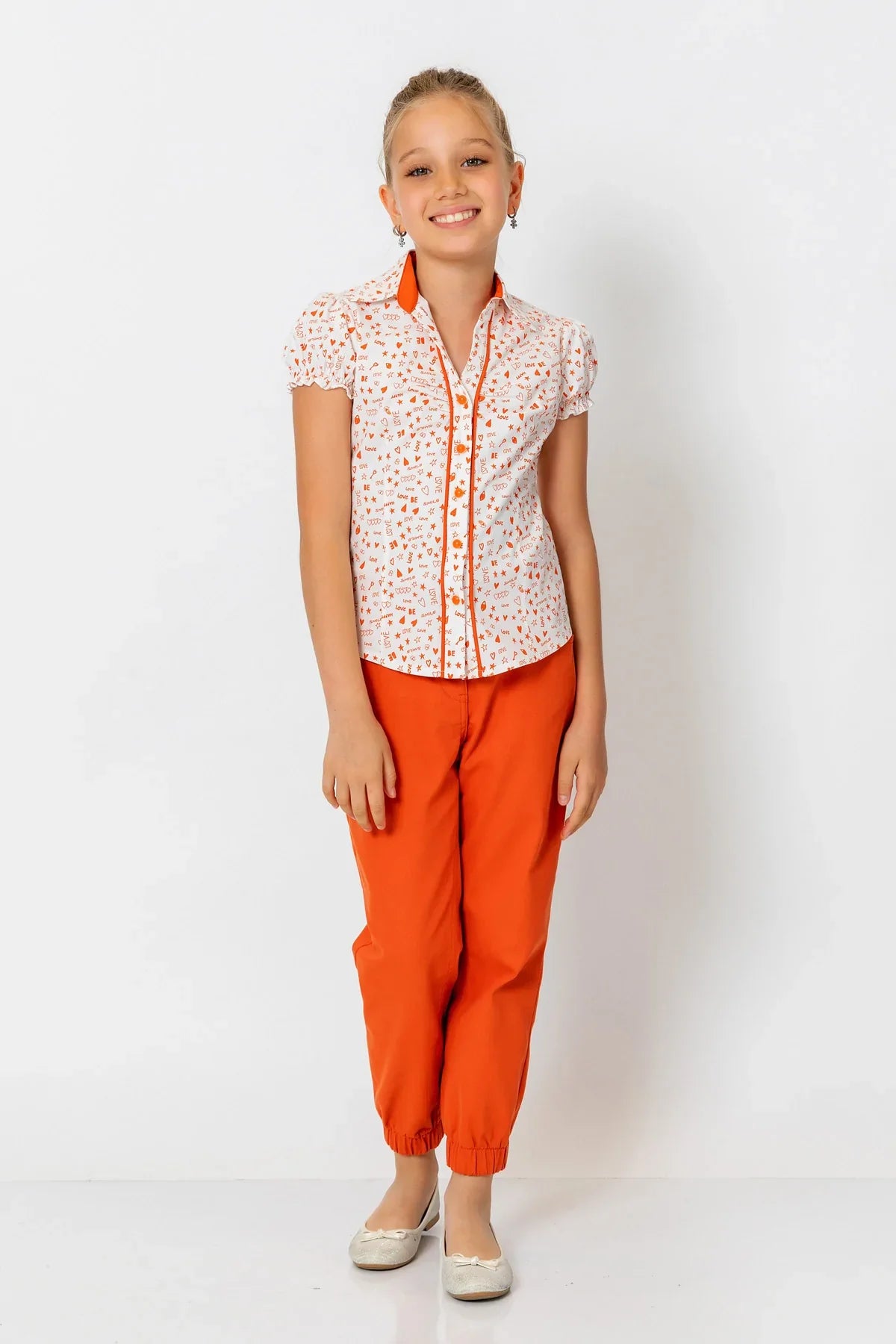 InCity Kids Girls Solid Cuffed Jogger Pants InCity Boys & Girls