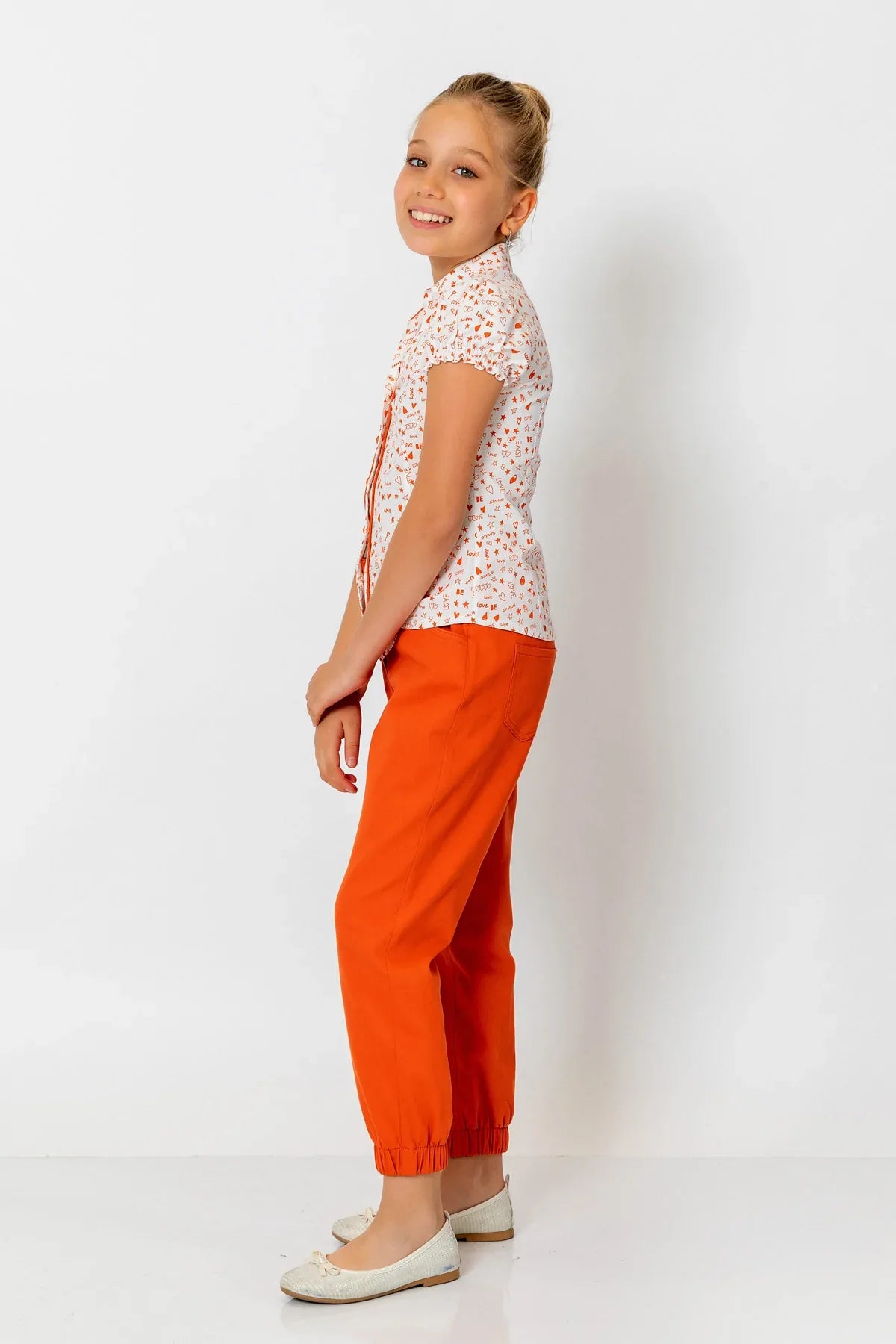 InCity Kids Girls Solid Cuffed Jogger Pants InCity Boys & Girls