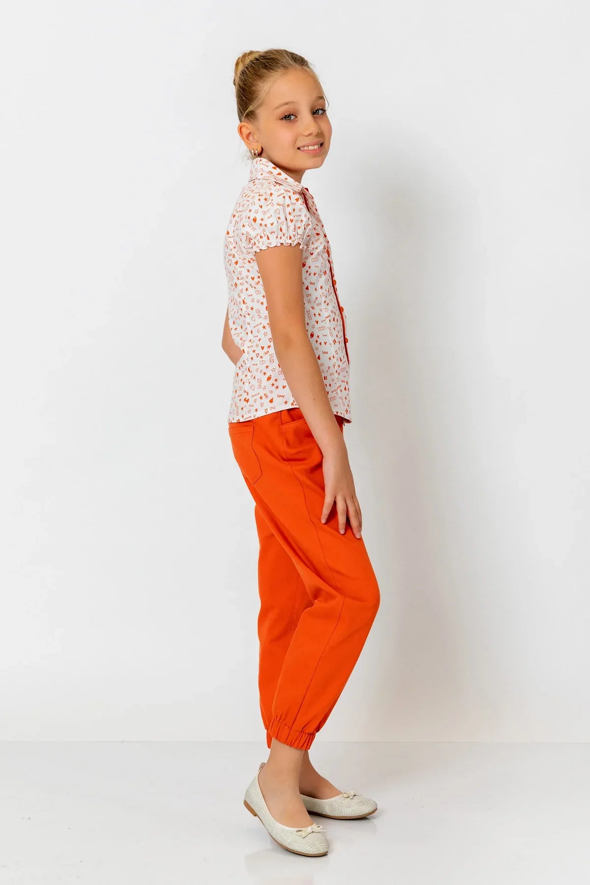 InCity Kids Girls Solid Cuffed Jogger Pants InCity Boys & Girls