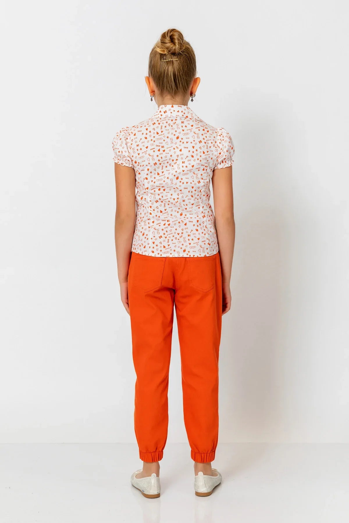 InCity Kids Girls Solid Cuffed Jogger Pants InCity Boys & Girls