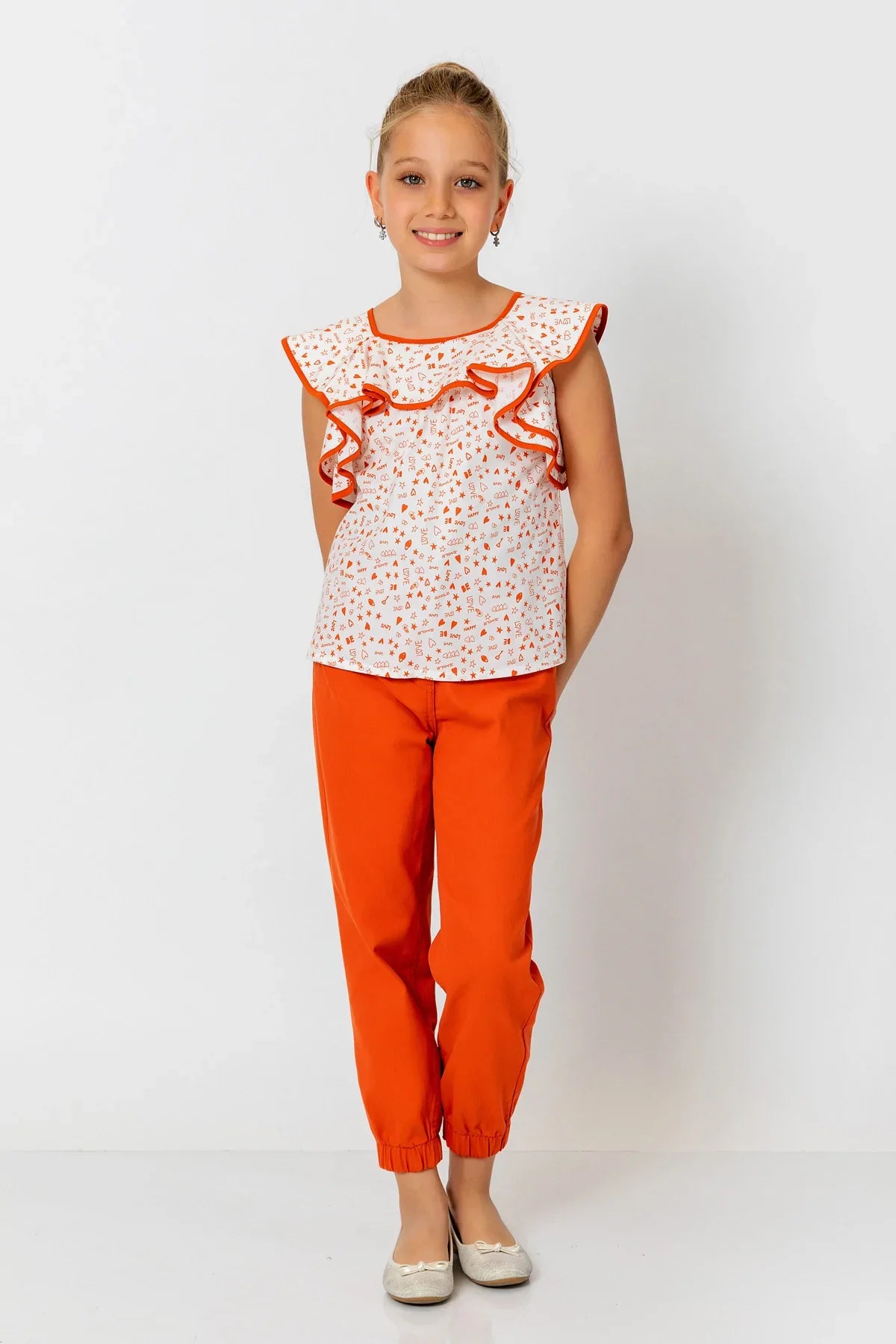 InCity Kids Girls Ruffle Neck Sleeveless Fashion Blouse InCity Boys & Girls