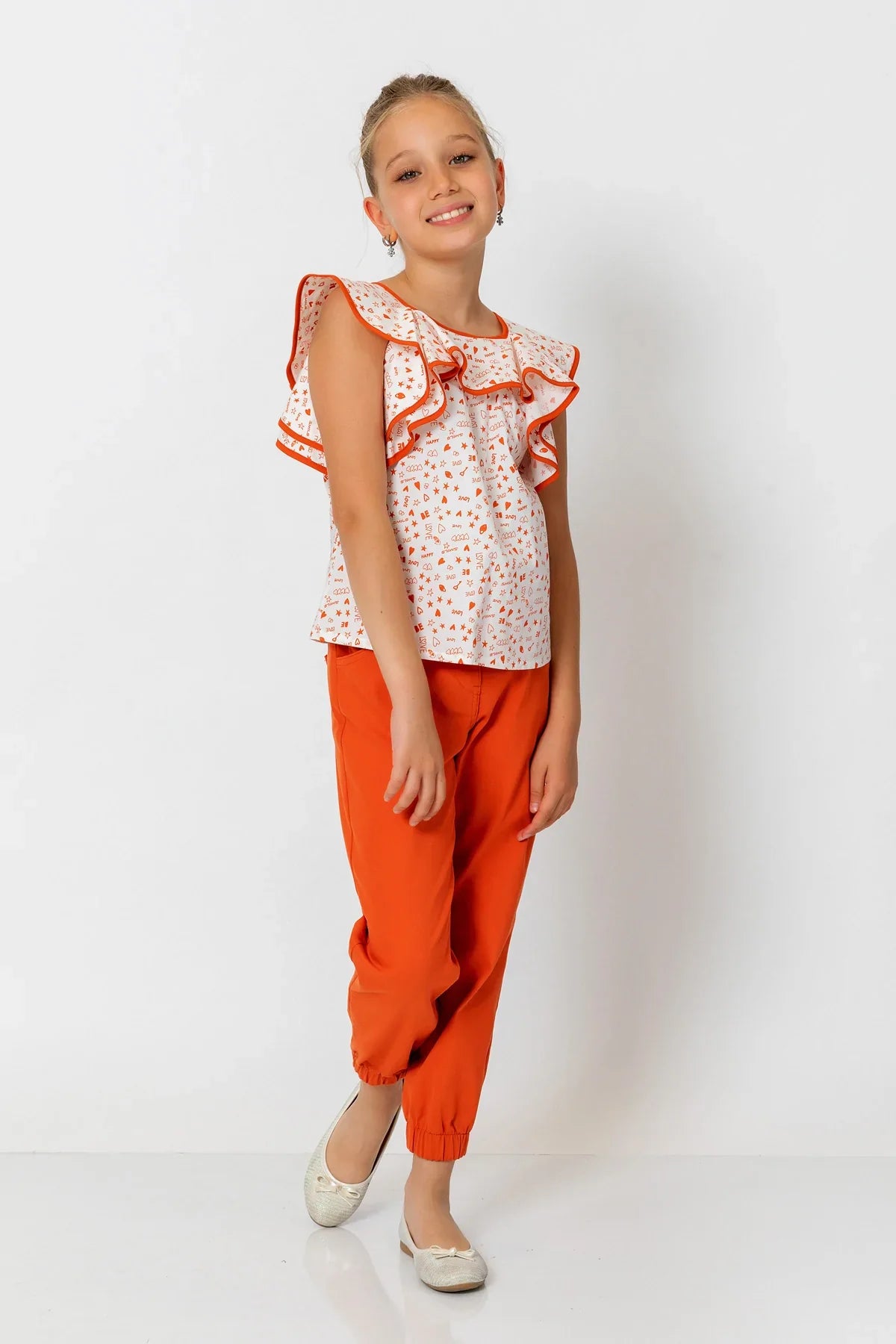 InCity Kids Girls Ruffle Neck Sleeveless Fashion Blouse InCity Boys & Girls