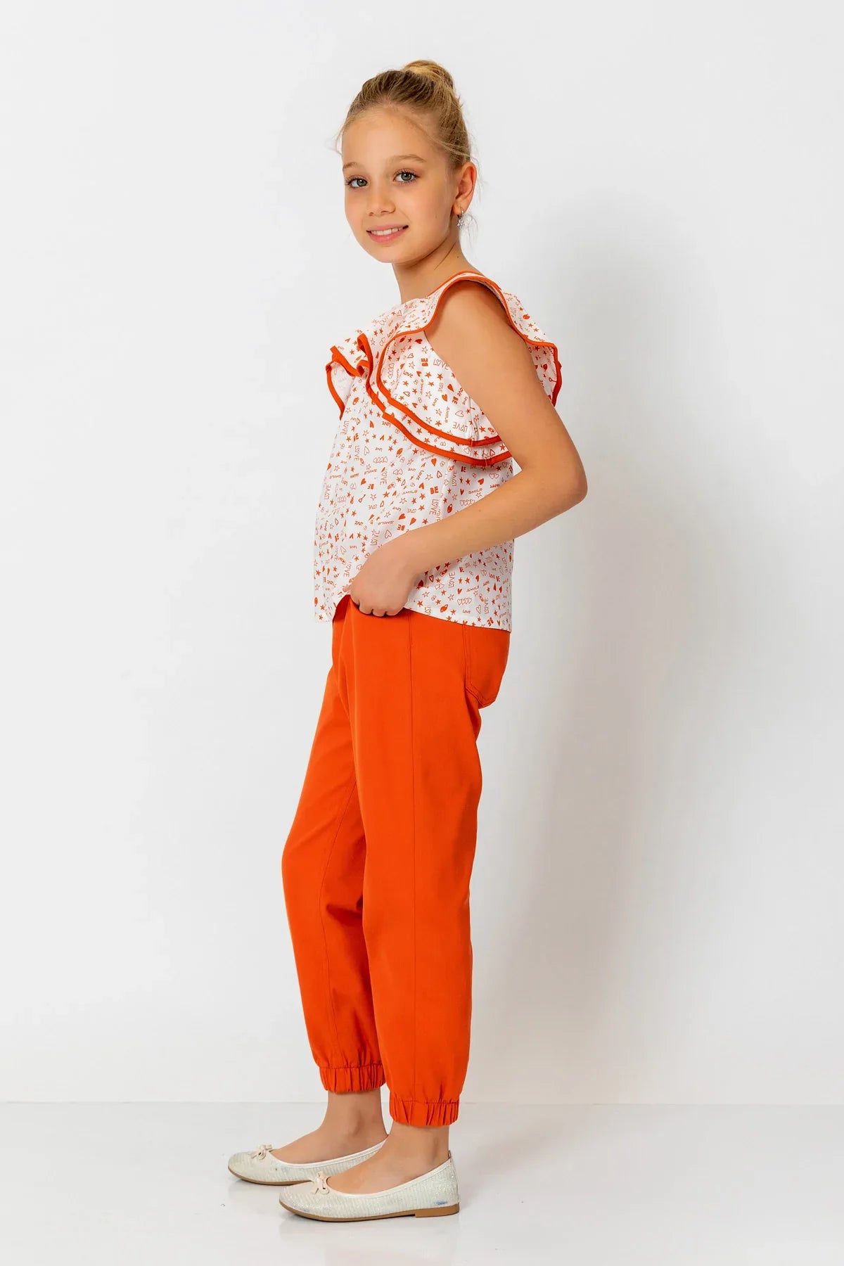 InCity Kids Girls Ruffle Neck Sleeveless Fashion Blouse InCity Boys & Girls