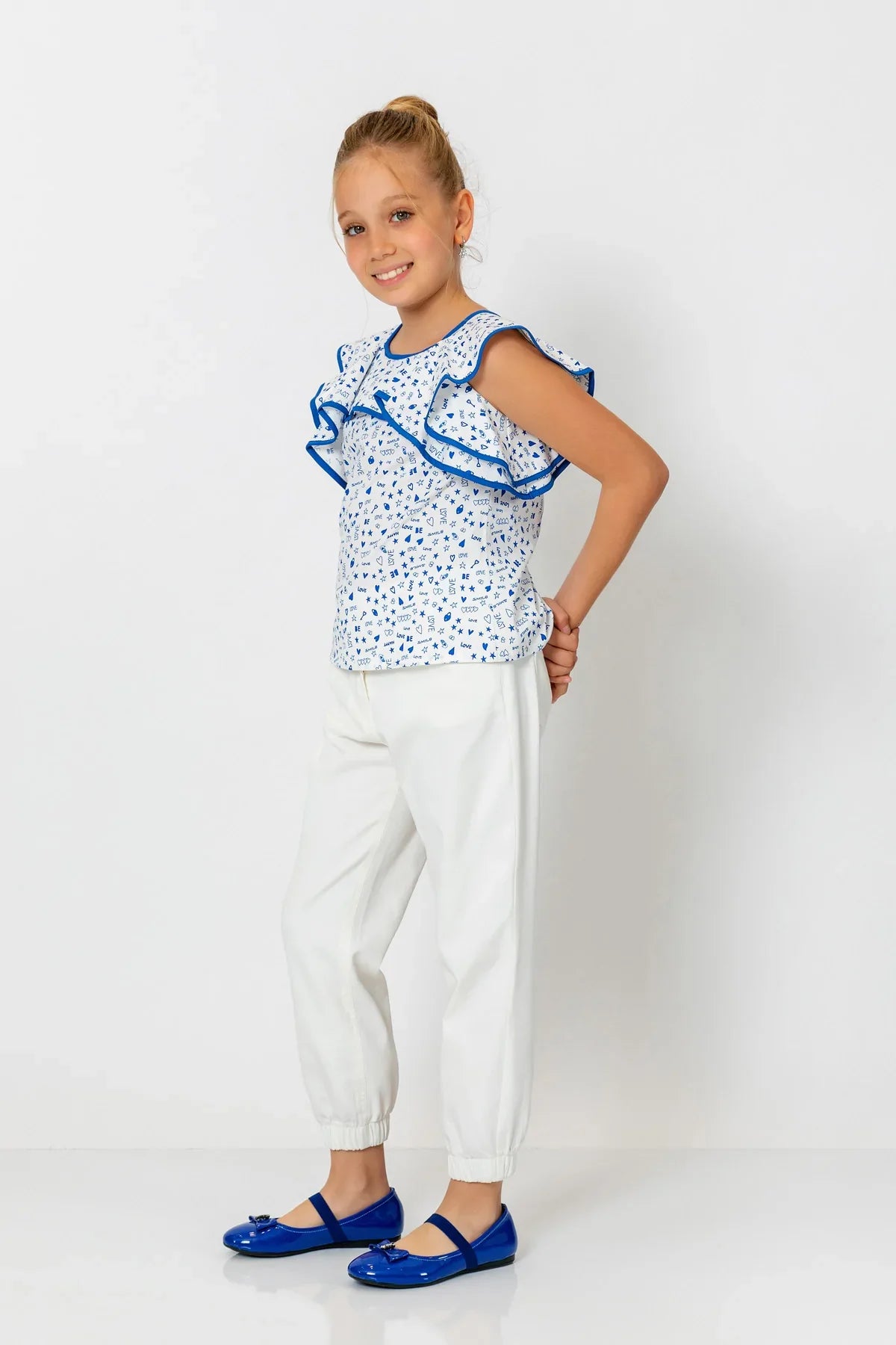 InCity Kids Girls Ruffle Neck Sleeveless Fashion Blouse InCity Boys & Girls