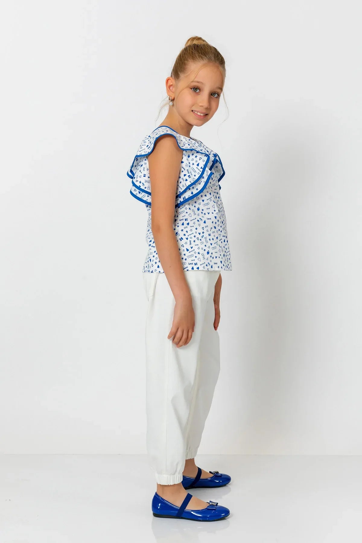 InCity Kids Girls Ruffle Neck Sleeveless Fashion Blouse InCity Boys & Girls