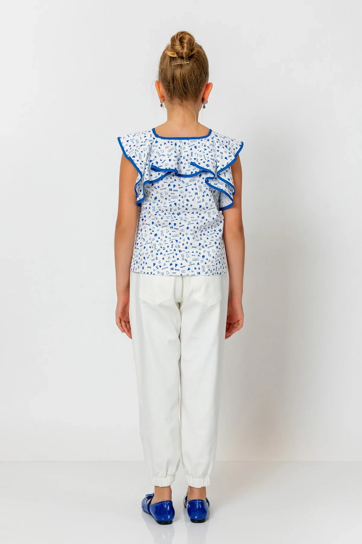 InCity Kids Girls Ruffle Neck Sleeveless Fashion Blouse InCity Boys & Girls